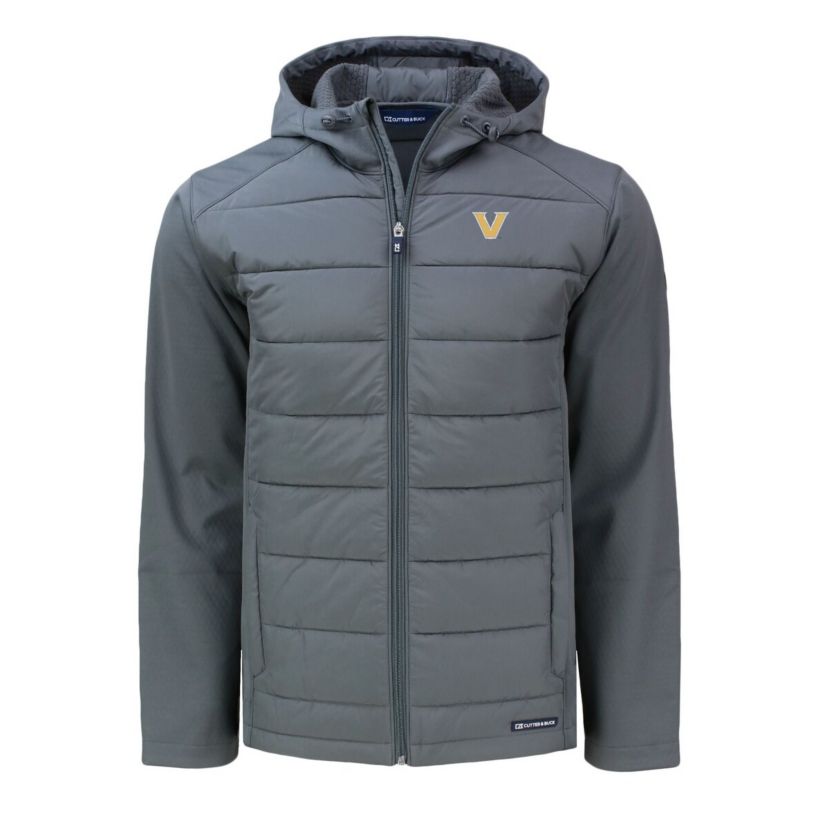 NCAA Vanderbilt Commodores Evoke Hybrid Eco Softshell Recycled Full-Zip Hoodie