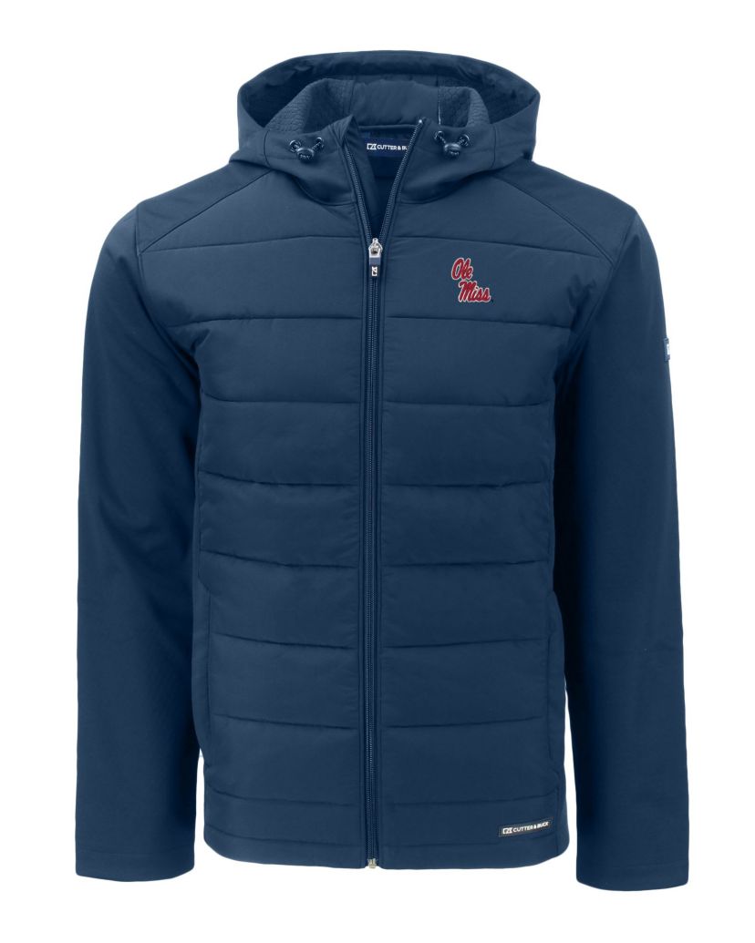 NCAA Ole Miss Rebels Evoke Hybrid Eco Softshell Recycled Full-Zip Hoodie