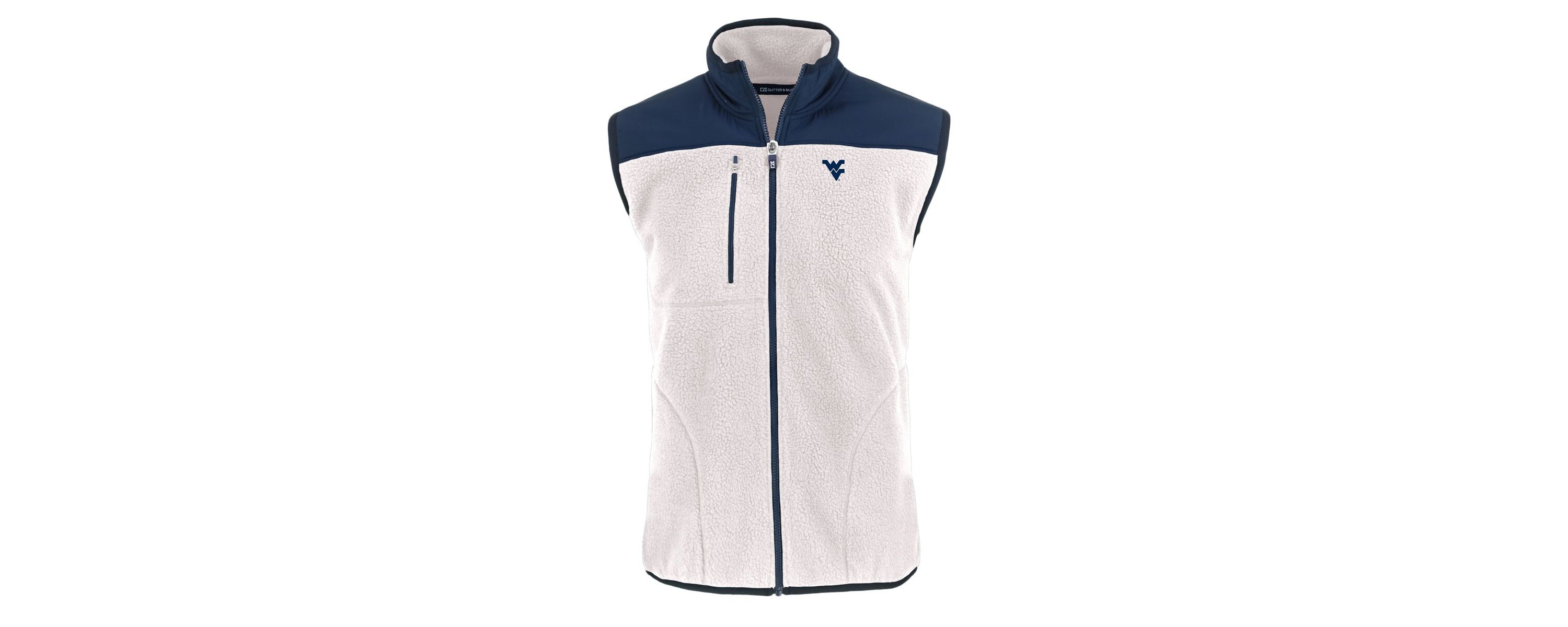 NCAA West Virginia Mountaineers Cascade Eco Sherpa Fleece Full-Zip Vest