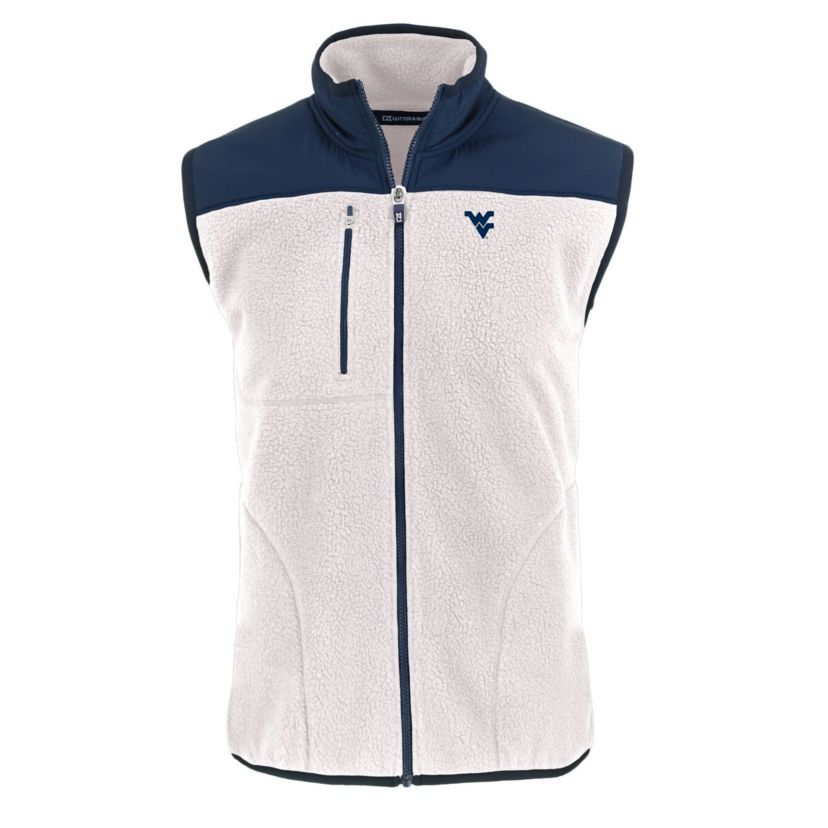 NCAA West Virginia Mountaineers Cascade Eco Sherpa Fleece Full-Zip Vest