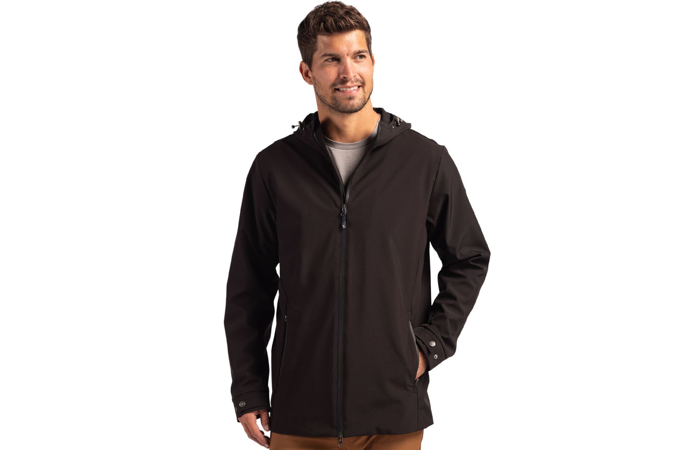 Big & Tall Cutter & Buck Camano Everyday Stretch Recycled Mens Water Resistant Jacket