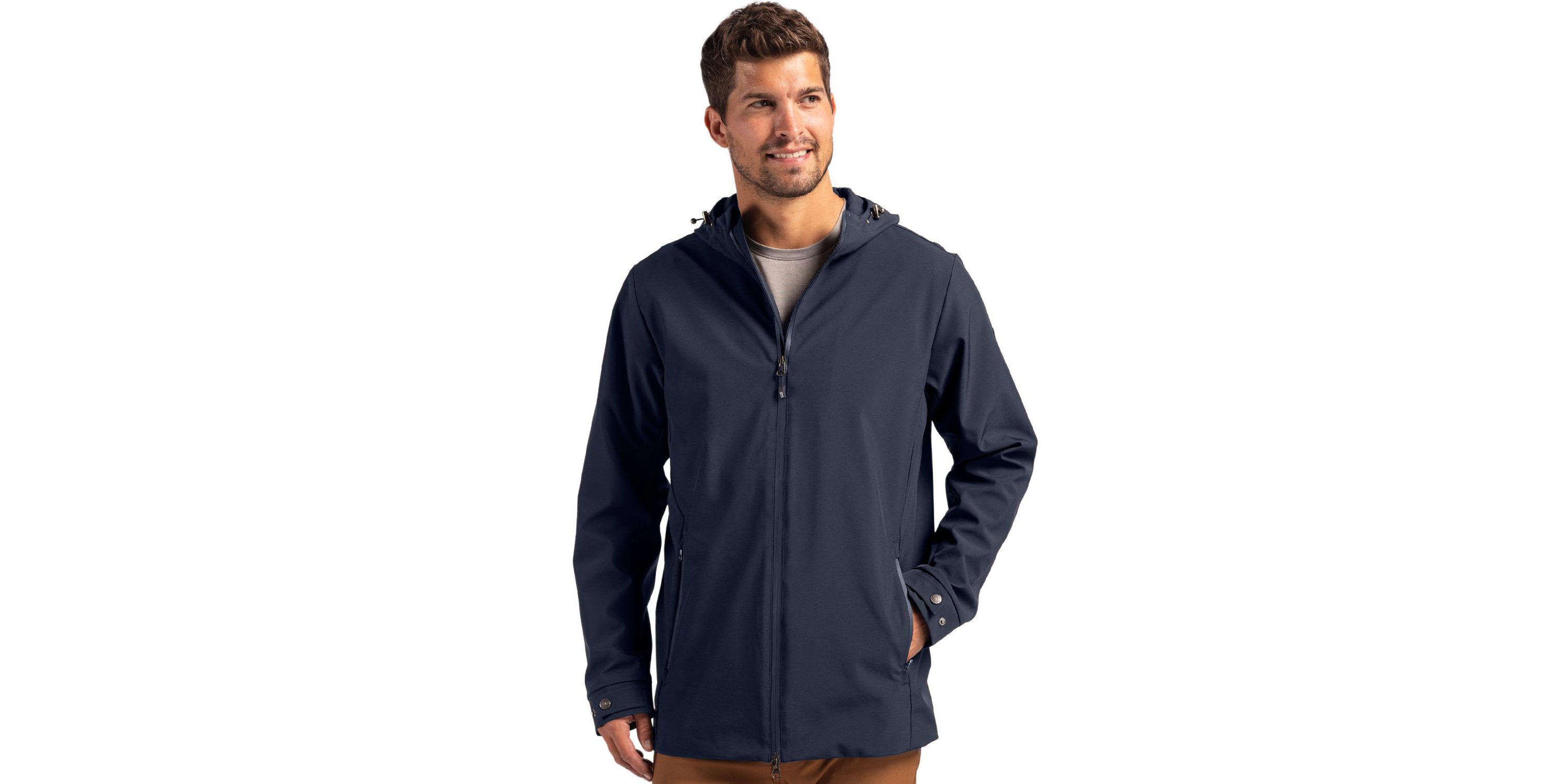 Big & Tall Cutter & Buck Camano Everyday Stretch Recycled Mens Water Resistant Jacket