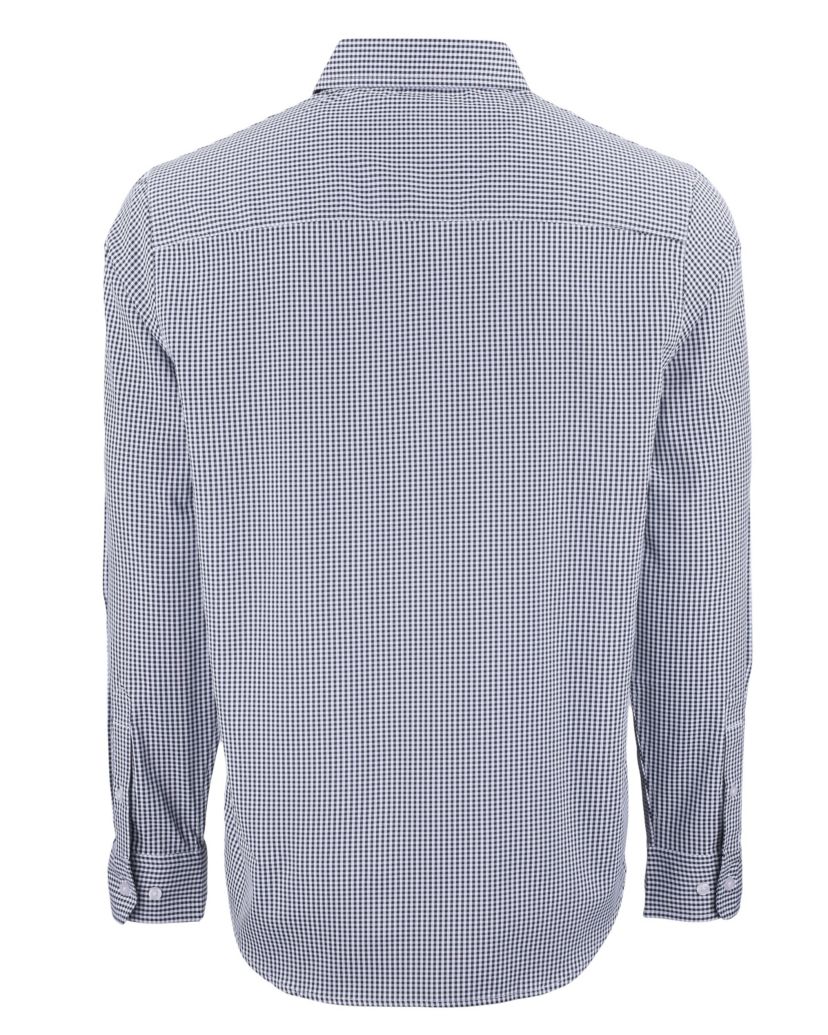 Cutter & Buck Skyline Epic Confidence Recycled Gingham Mens Long Sleeve Dress Shirt