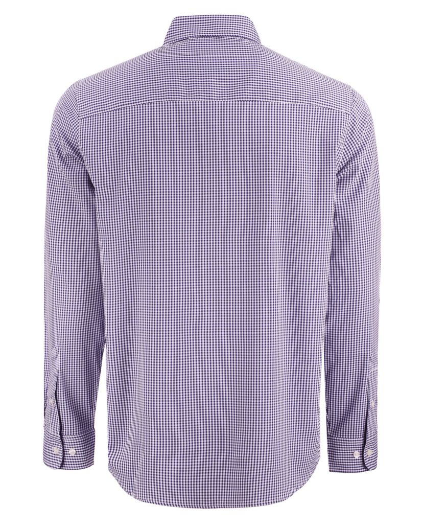 Cutter & Buck Skyline Epic Confidence Recycled Gingham Mens Long Sleeve Dress Shirt