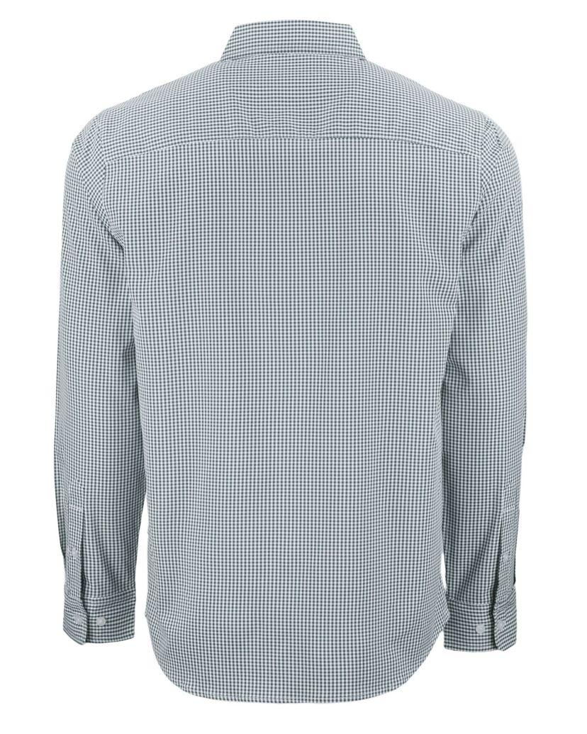 Cutter & Buck Skyline Epic Confidence Recycled Gingham Mens Long Sleeve Dress Shirt