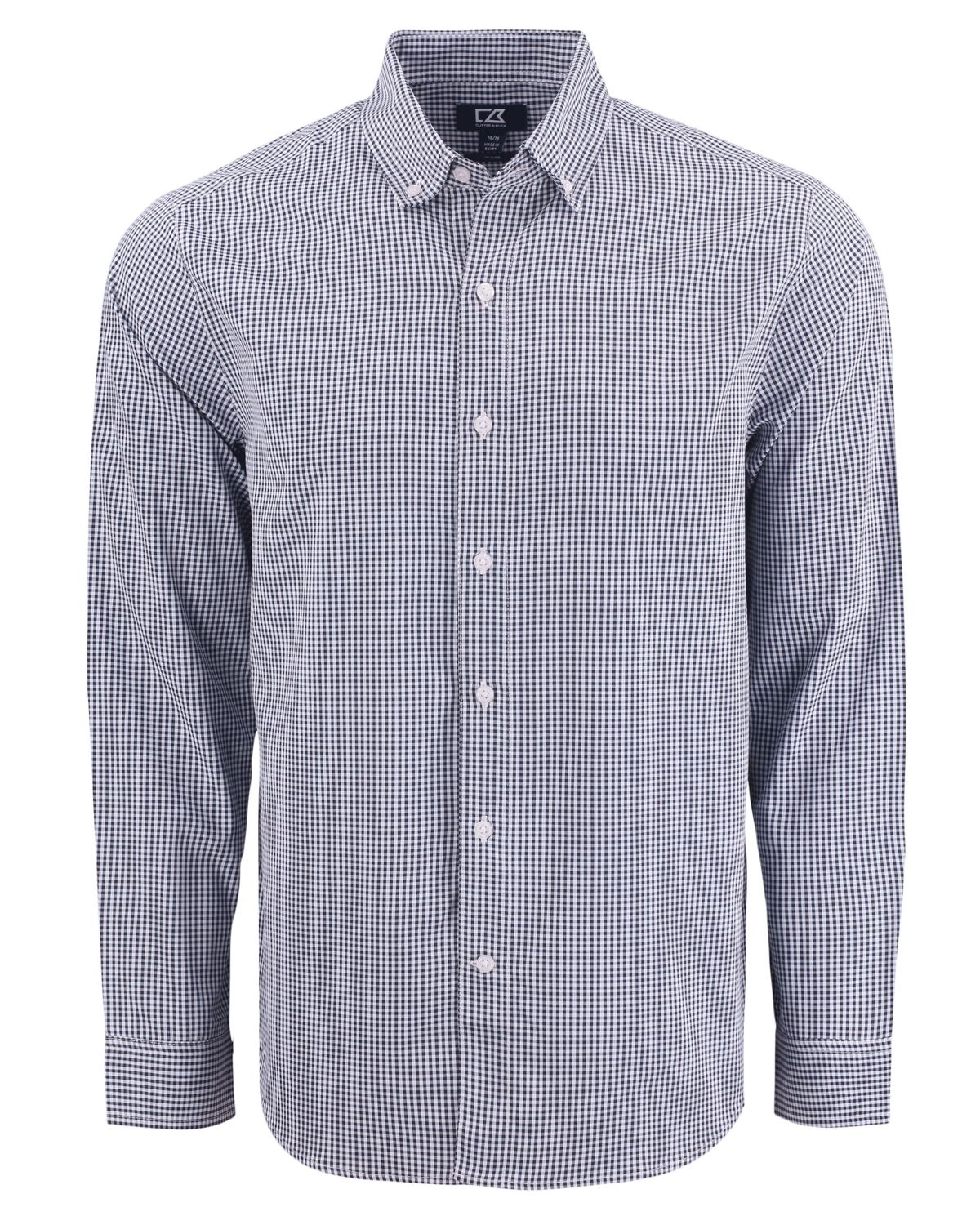 Cutter & Buck Skyline Epic Confidence Recycled Gingham Mens Long Sleeve Dress Shirt