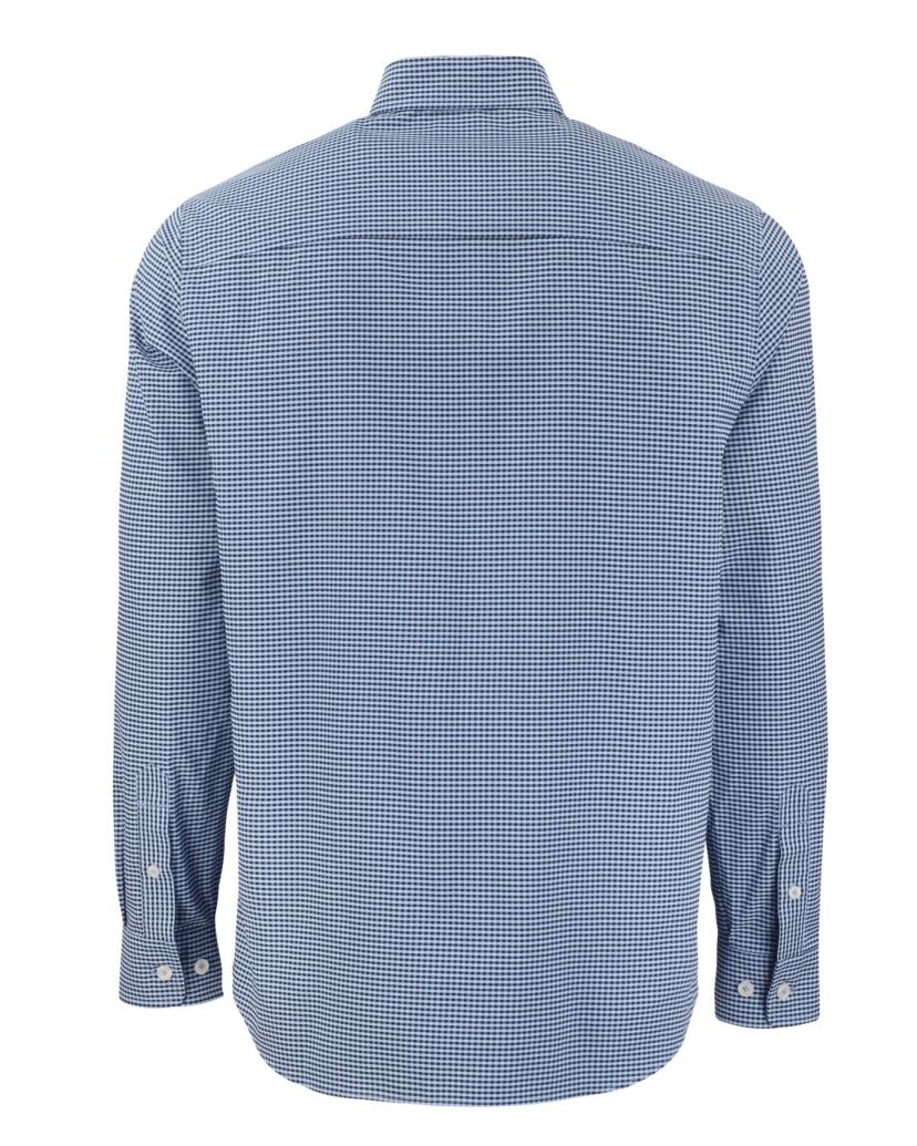 Cutter & Buck Skyline Epic Confidence Recycled Gingham Mens Long Sleeve Dress Shirt