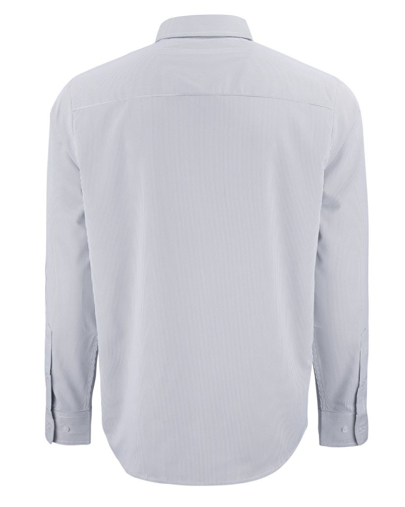 Cutter & Buck Skyline Epic Confidence Recycled Pinstripe Mens Long Sleeve Dress Shirt