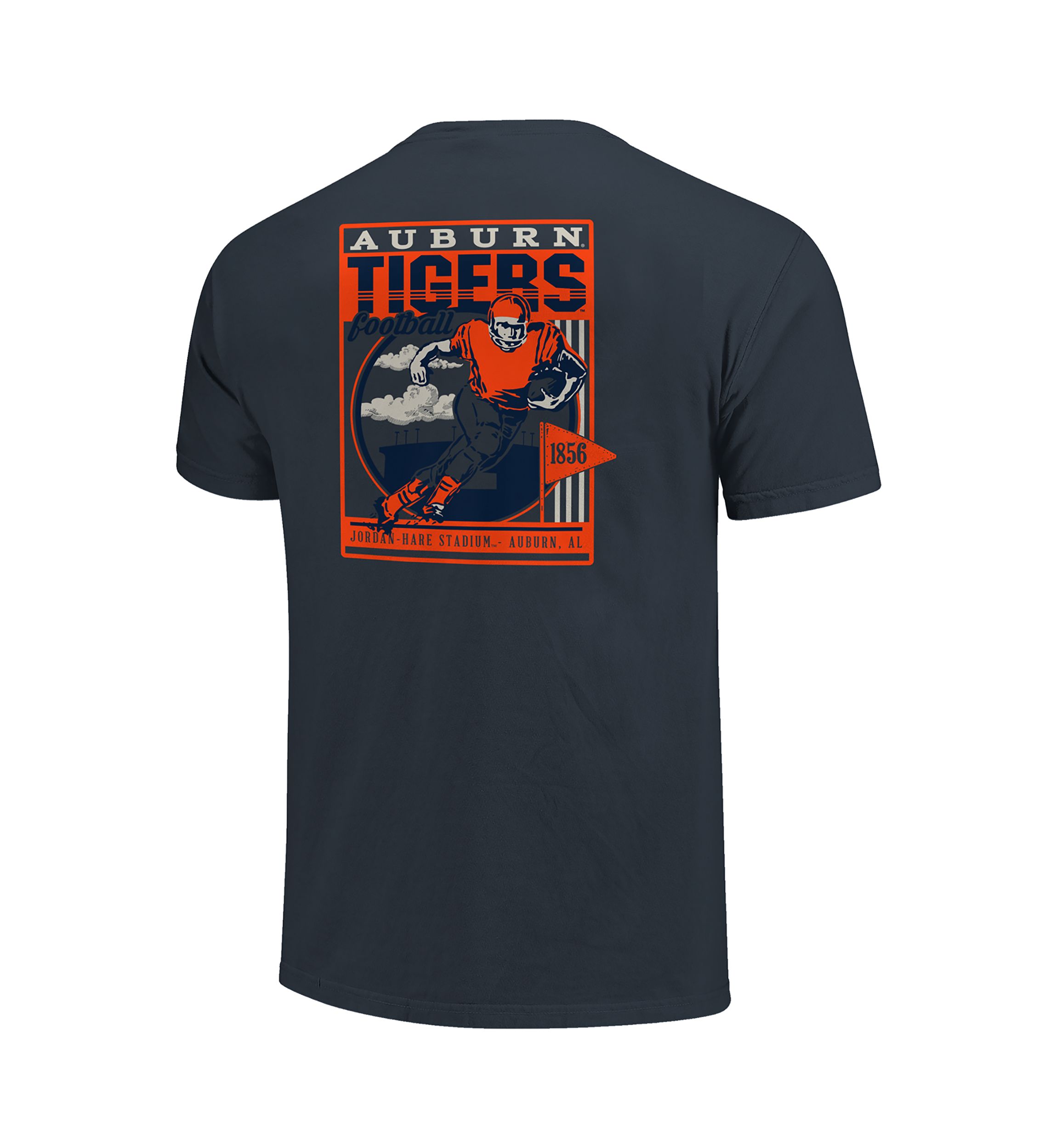  NCAA Auburn Tigers Retro Poster and Stadium Graphic T-Shirt 