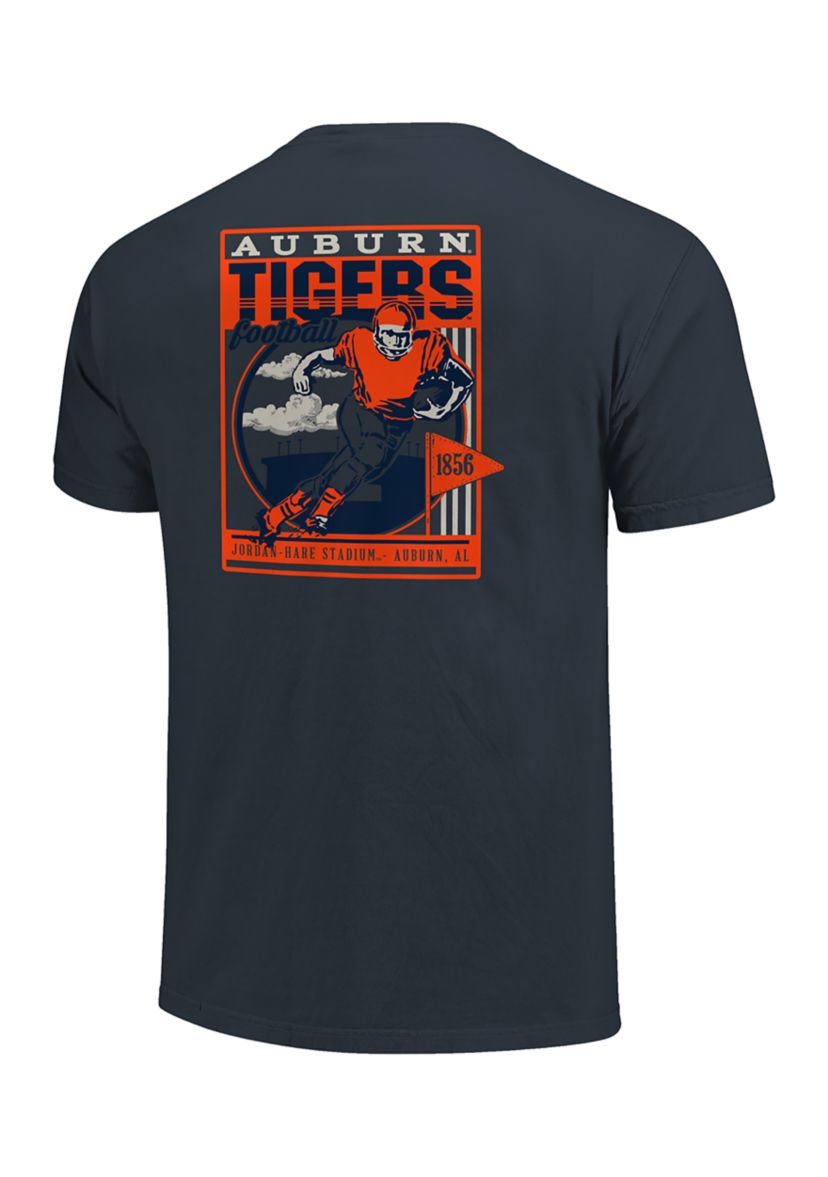  NCAA Auburn Tigers Retro Poster and Stadium Graphic T-Shirt 