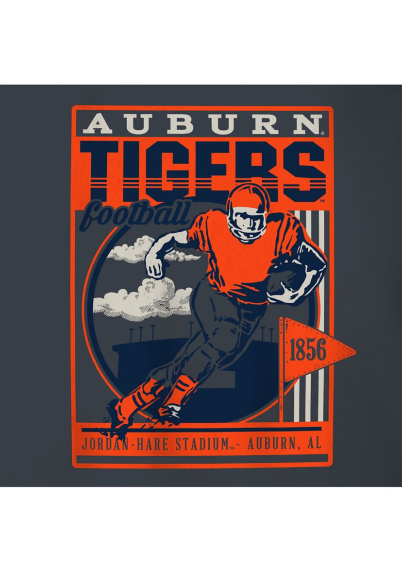  NCAA Auburn Tigers Retro Poster and Stadium Graphic T-Shirt 