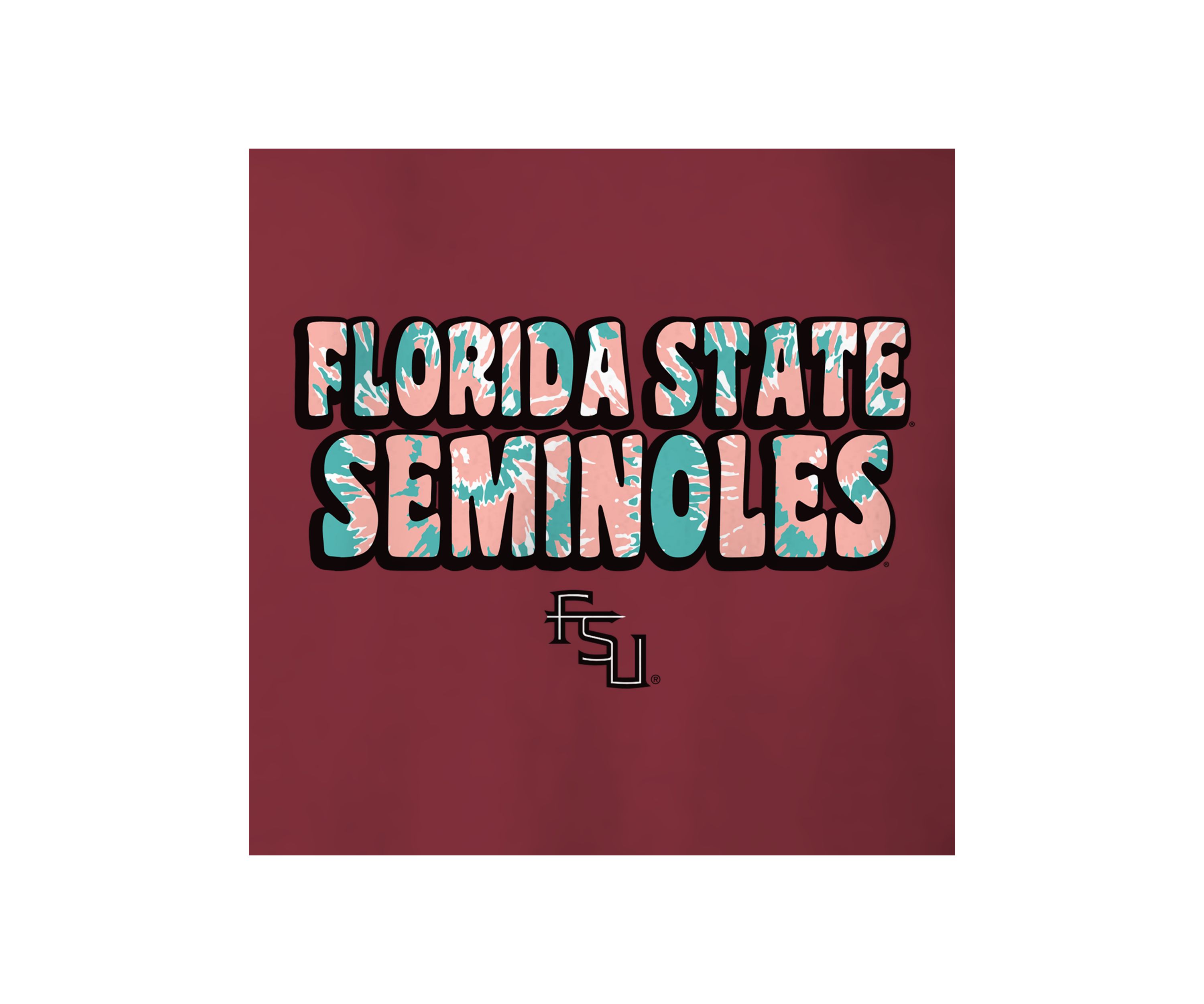  NCAA Florida State Seminoles Groovy Simple Pattern Graphic T-Shirt 