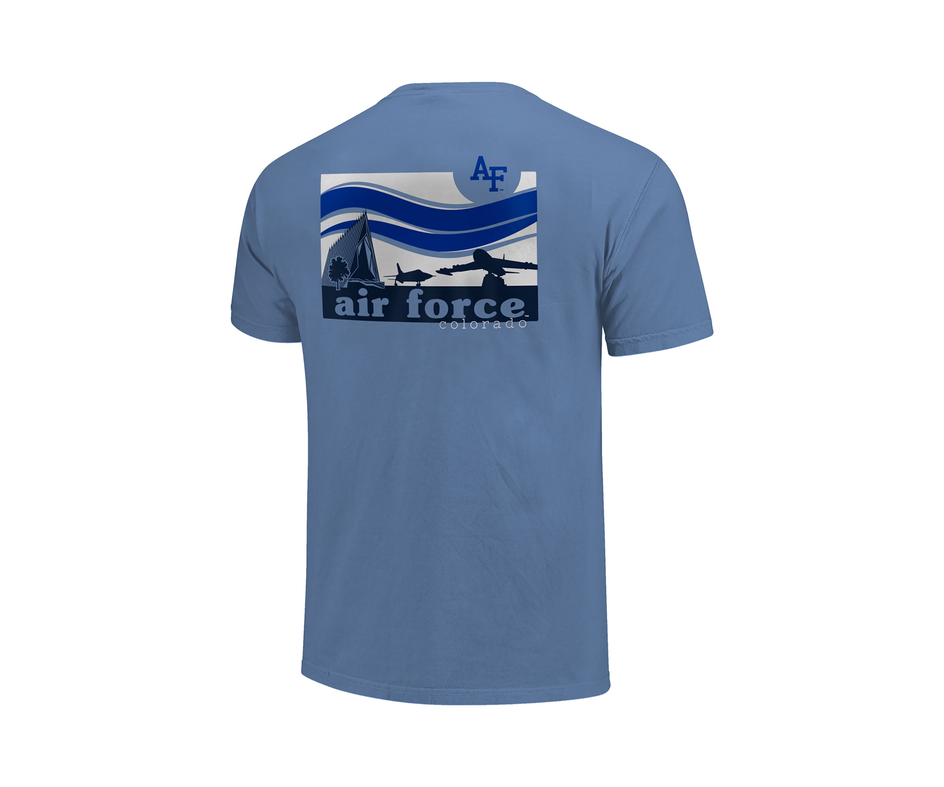 NCAA Air Force Falcons Campus Scene Wave Comfort Color T-Shirt 