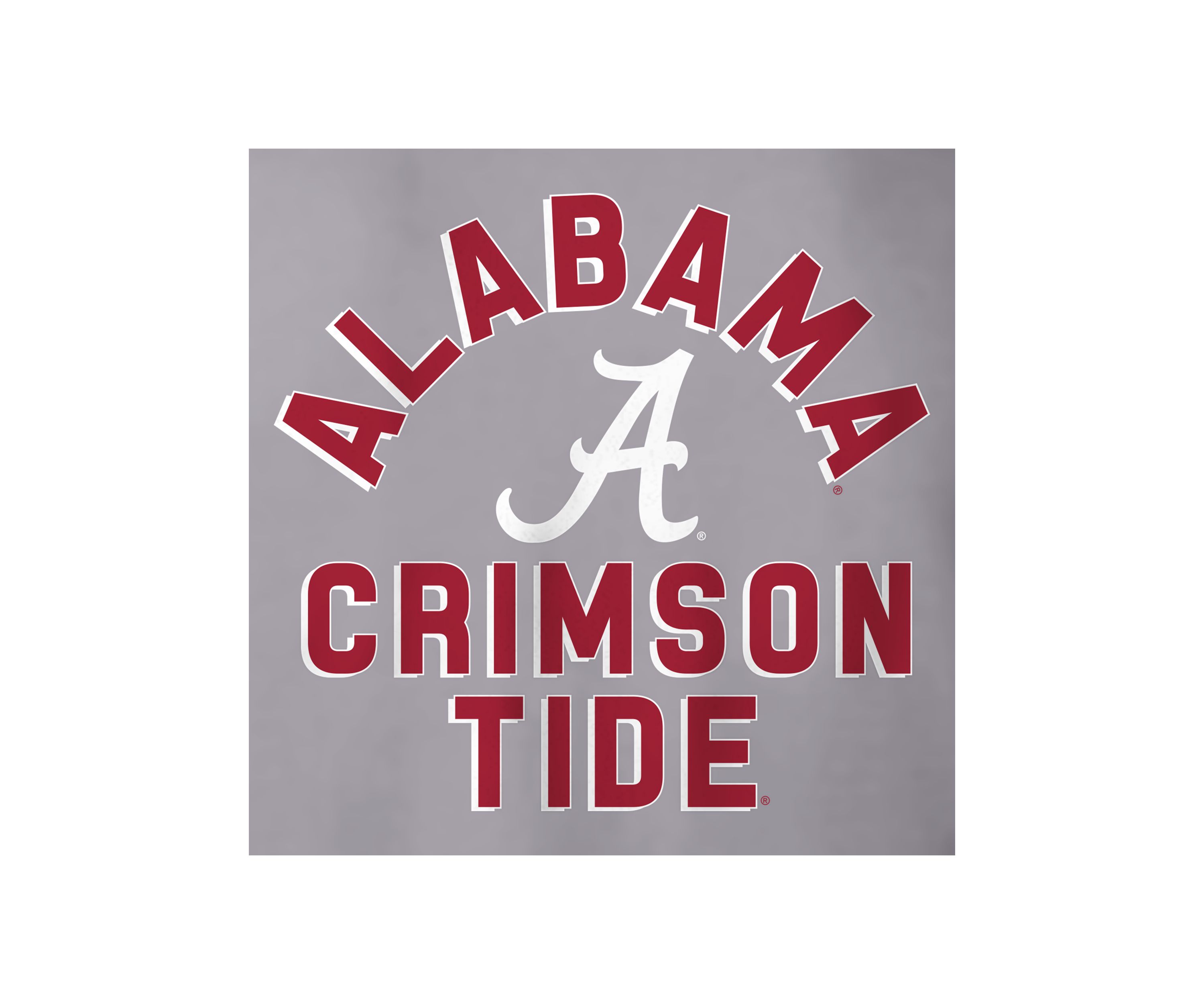 NCAA Alabama Crimson Tide Short Sleeve Retro Stack T-Shirt 