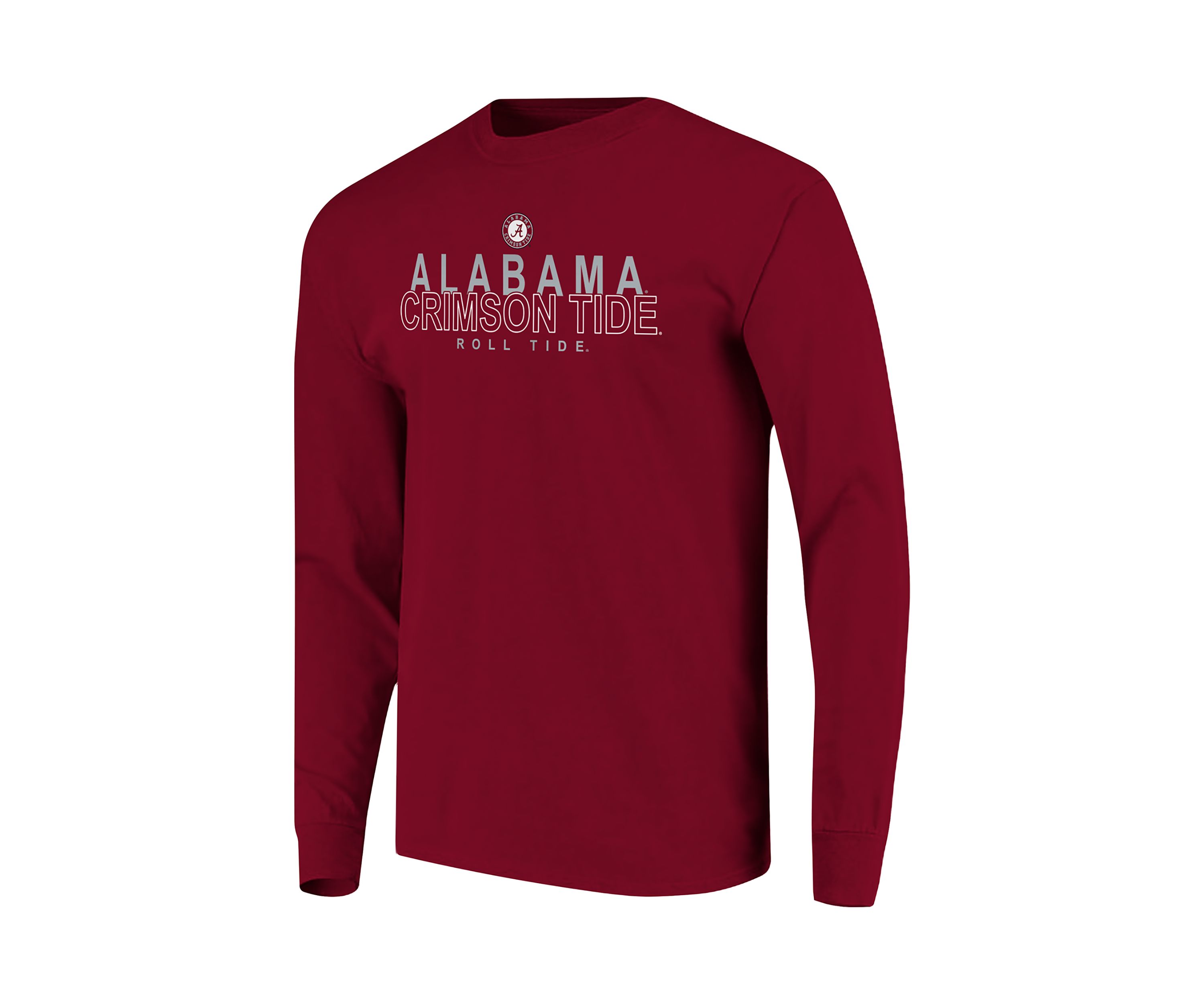 NCAA Alabama Crimson Tide Long Sleeve Overtype Logo T-Shirt 