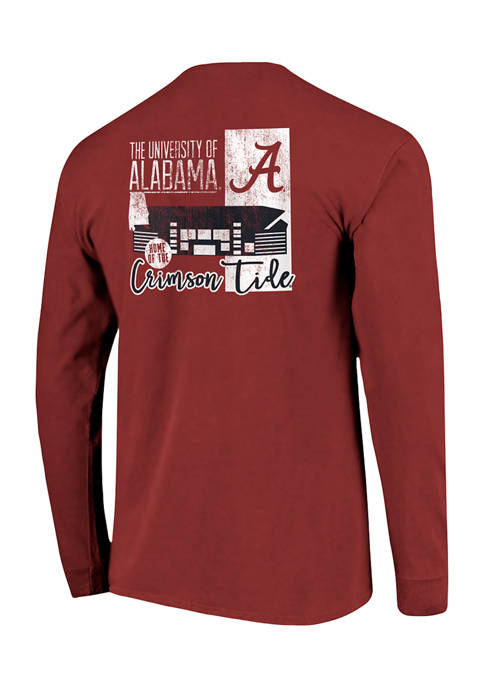 NCAA Alabama Crimson Tide Building Stripe Long Sleeve T-Shirt
