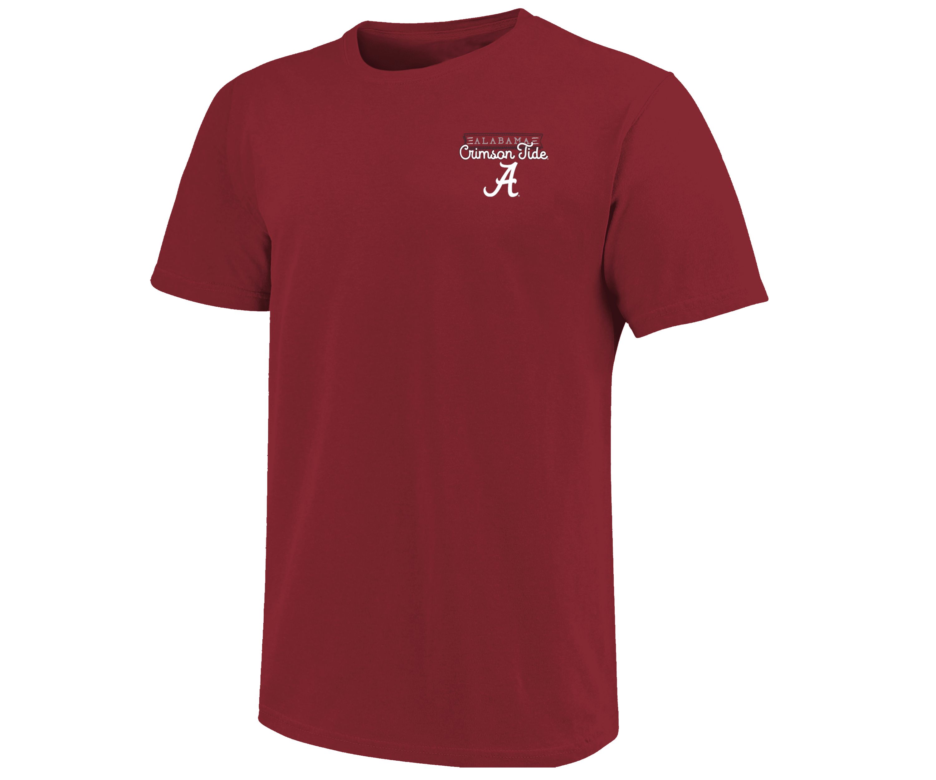 Image One Alabama Crimson Tide Sketch Banner Pattern State Short Sleeve T-Shirt