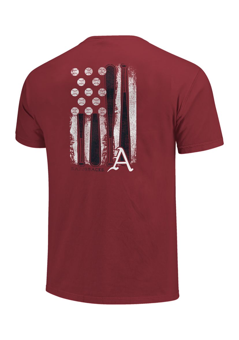 NCAA Arkansas Razorbacks Baseball Flag T-Shirt