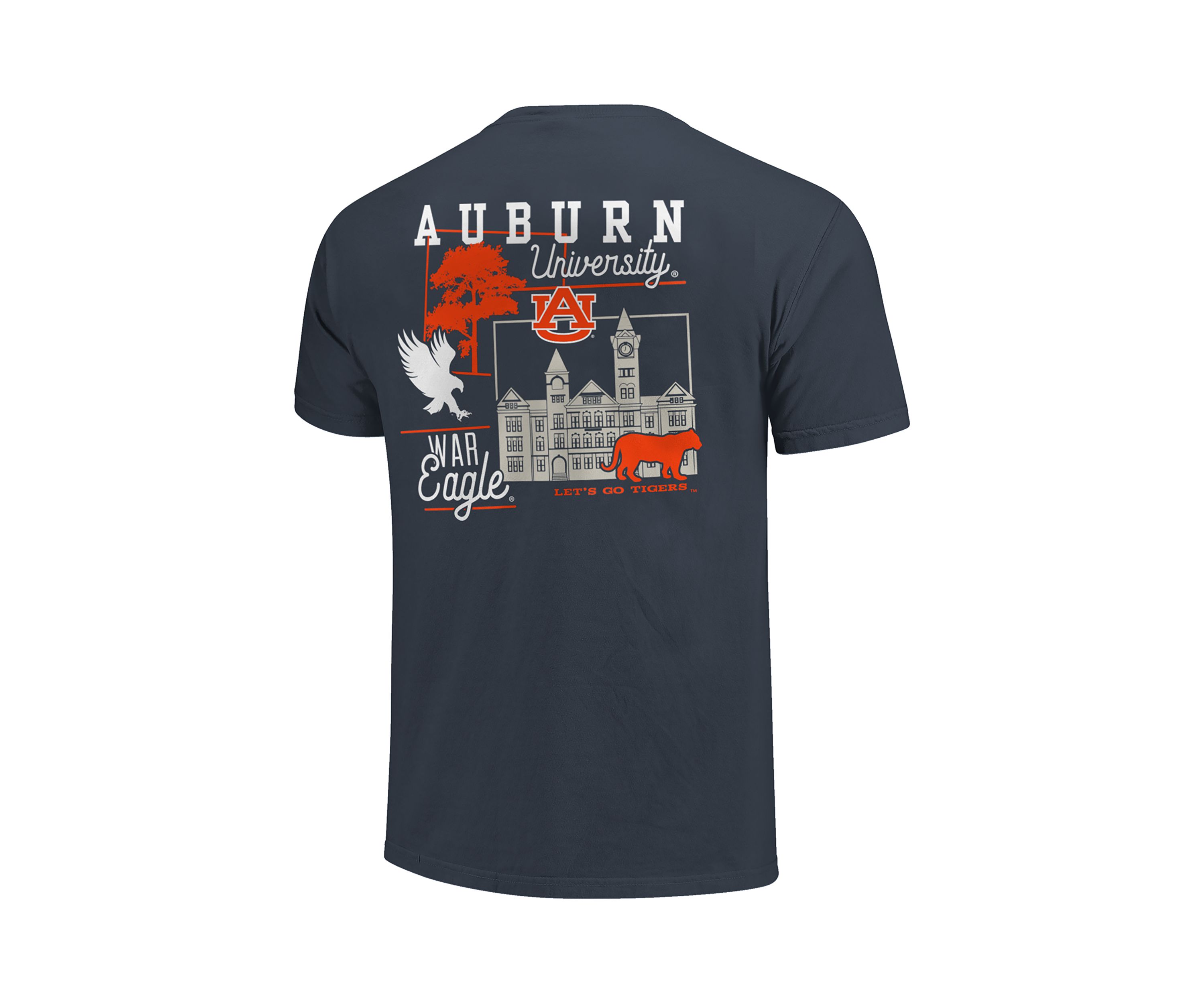 NCAA Auburn Tigers Comfort Color Campus Blocks T-Shirt 