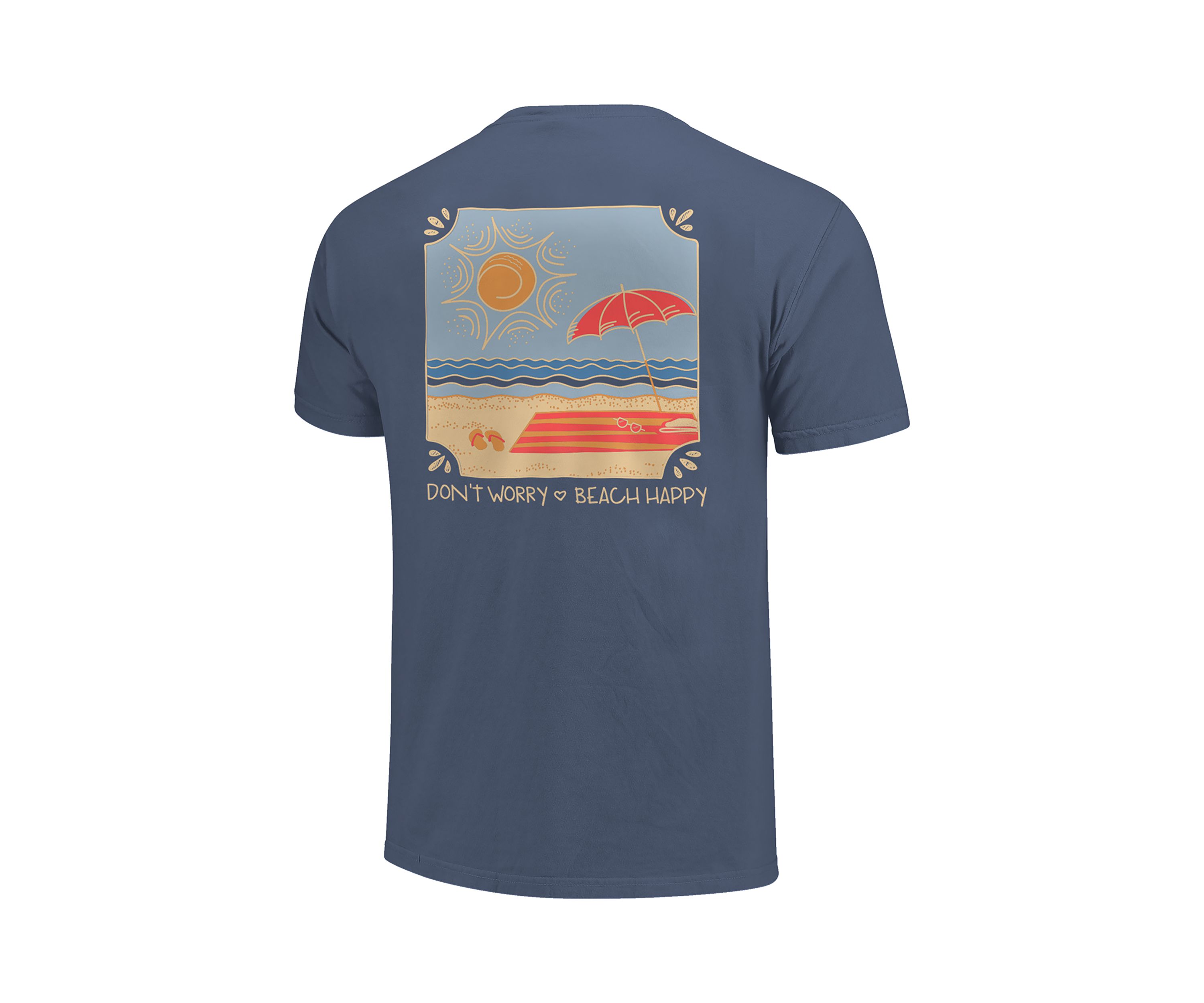 Comfort Color Beach Doodles Graphic T-Shirt