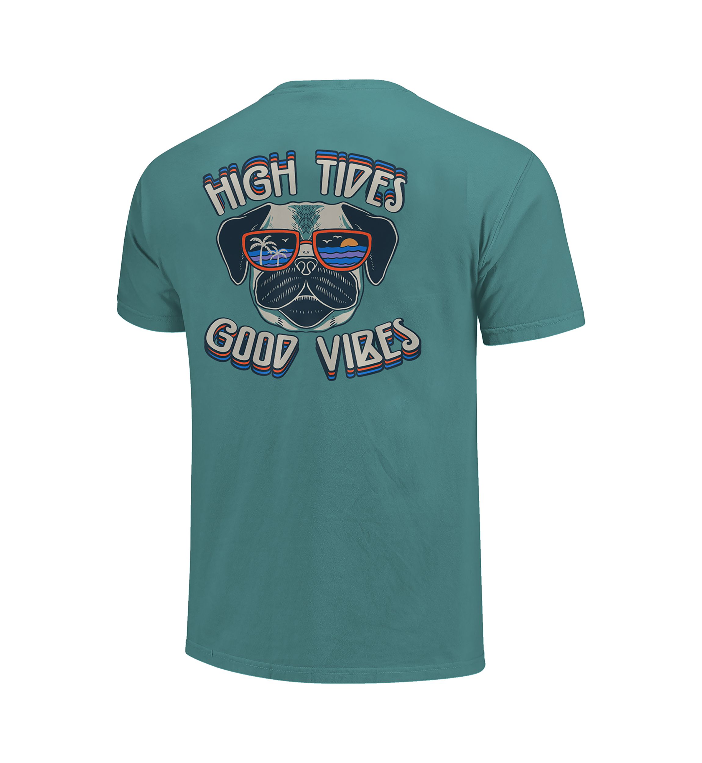 Comfort Color Beach Mode Pug Graphic T-Shirt