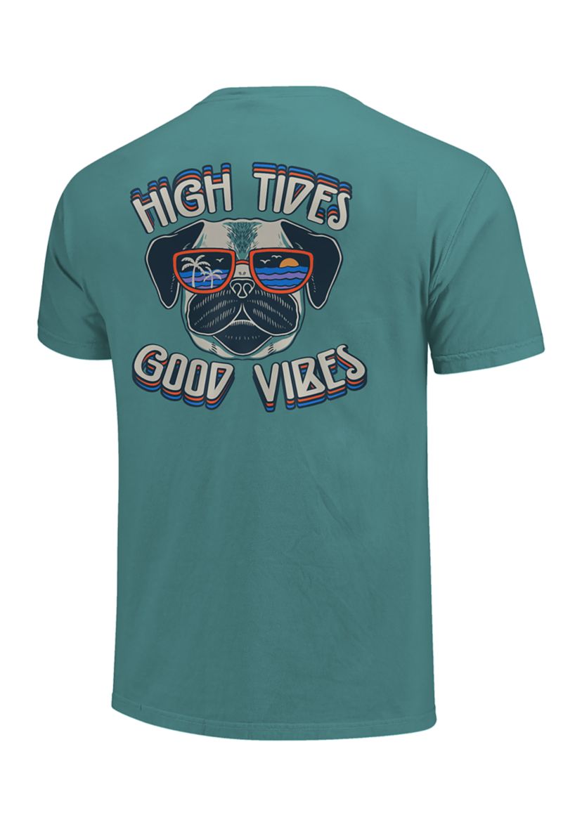 Comfort Color Beach Mode Pug Graphic T-Shirt