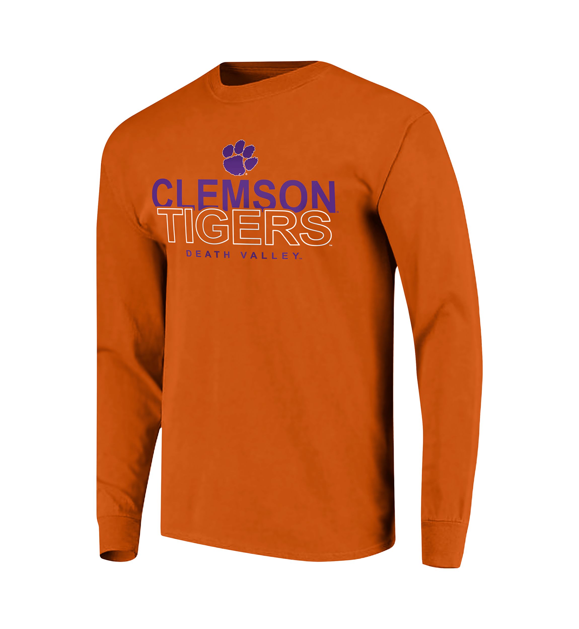 NCAA Clemson Tigers Long Sleeve T-Shirt Overtype Logo