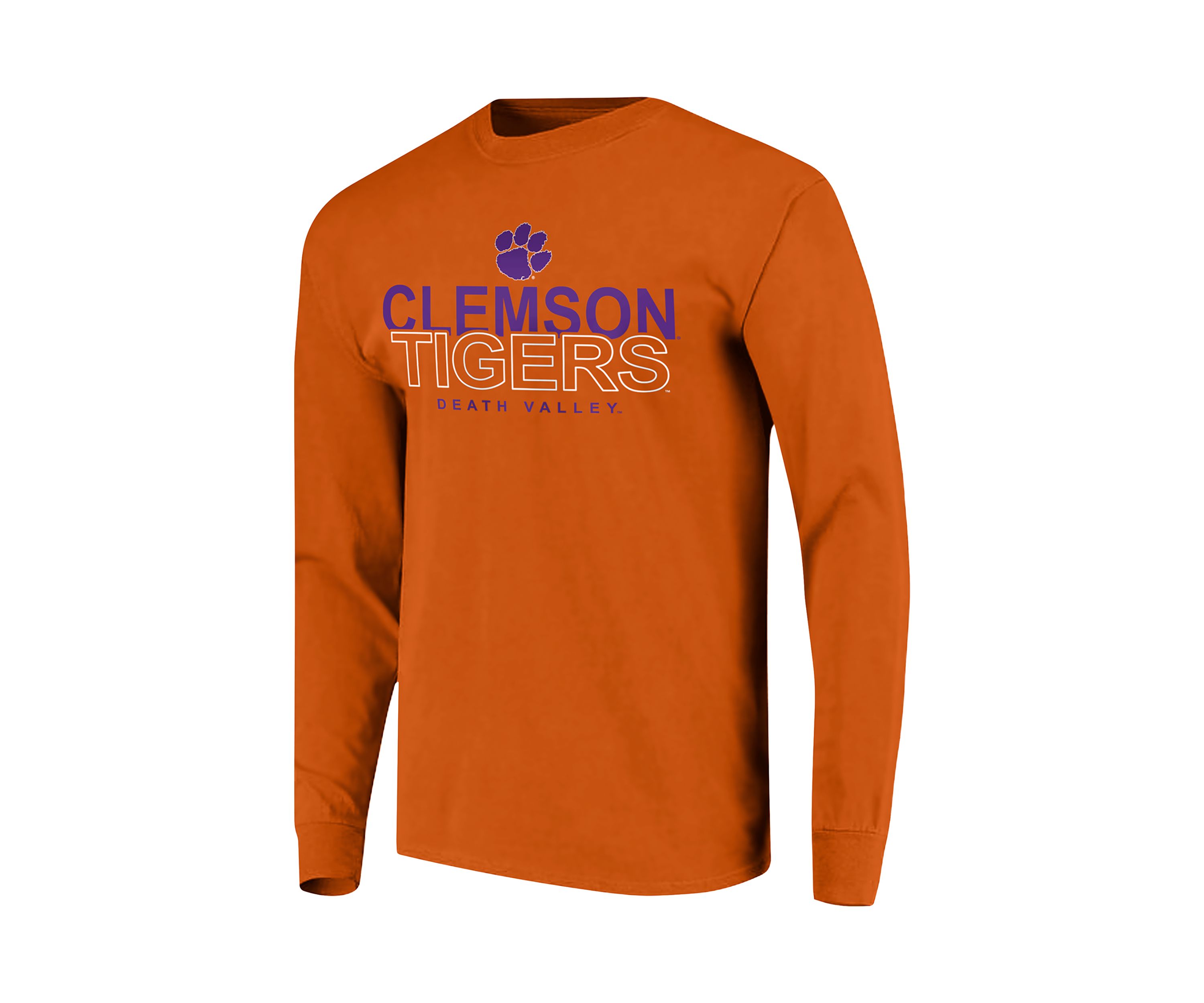 NCAA Clemson Tigers Long Sleeve T-Shirt Overtype Logo