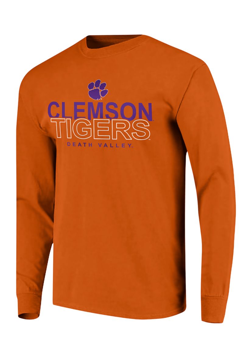 NCAA Clemson Tigers Long Sleeve T-Shirt Overtype Logo