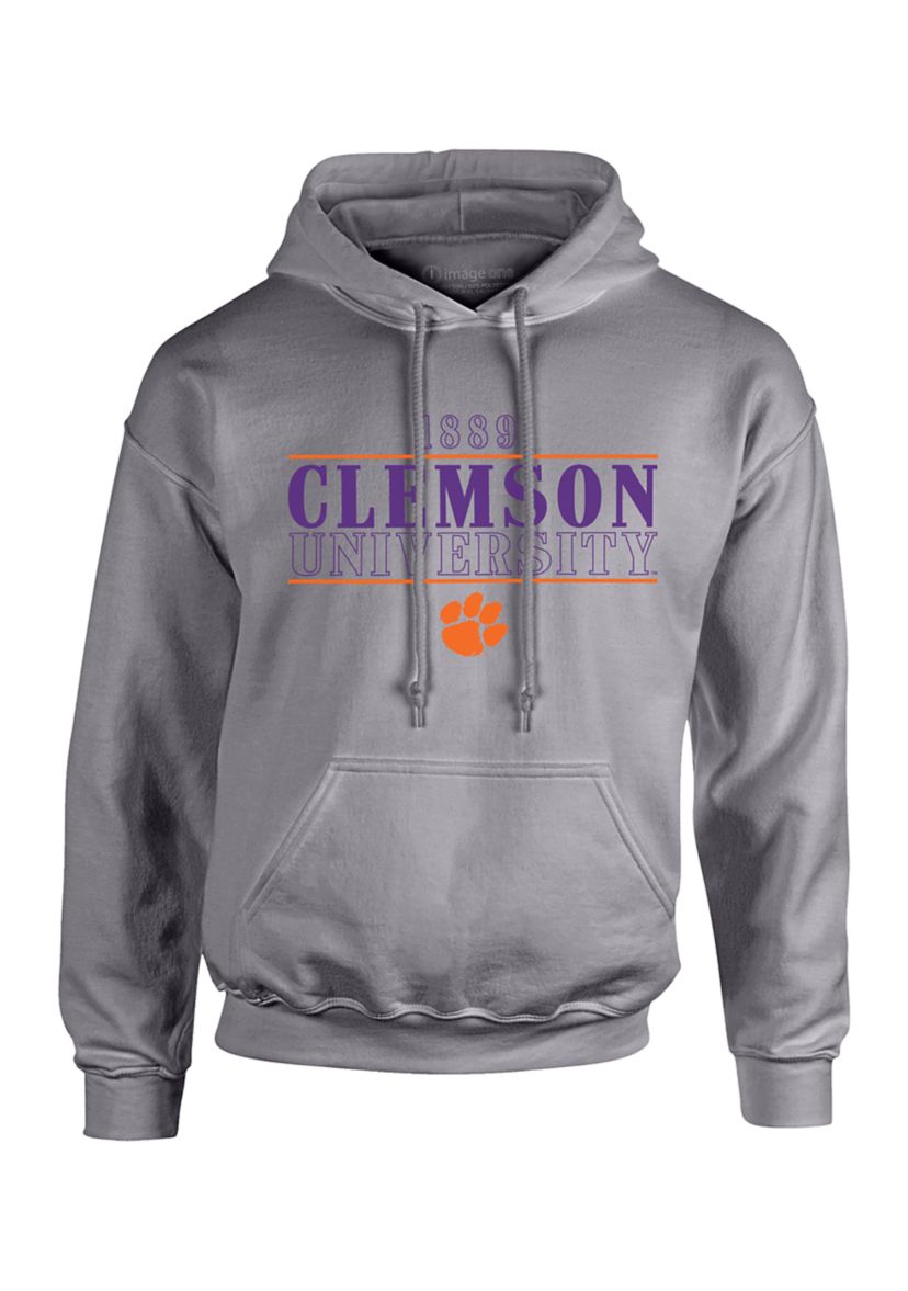 NCAA Clemson Tigers University Type Hooded Sweatshirt