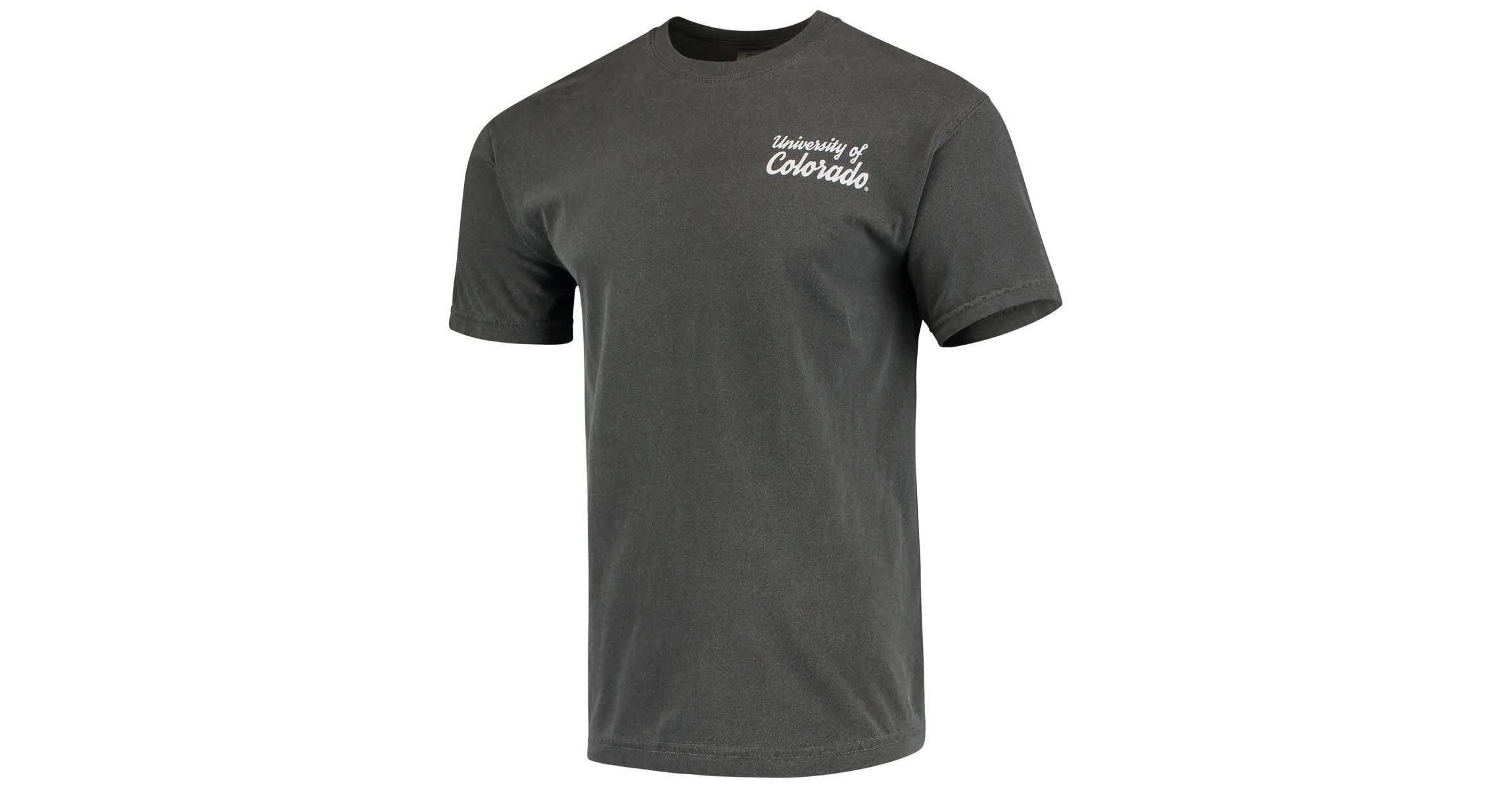 NCAA Colorado Buffaloes Image One COLORFUL MOUNTAINS SCRIPT Short Sleeve T-Shirt