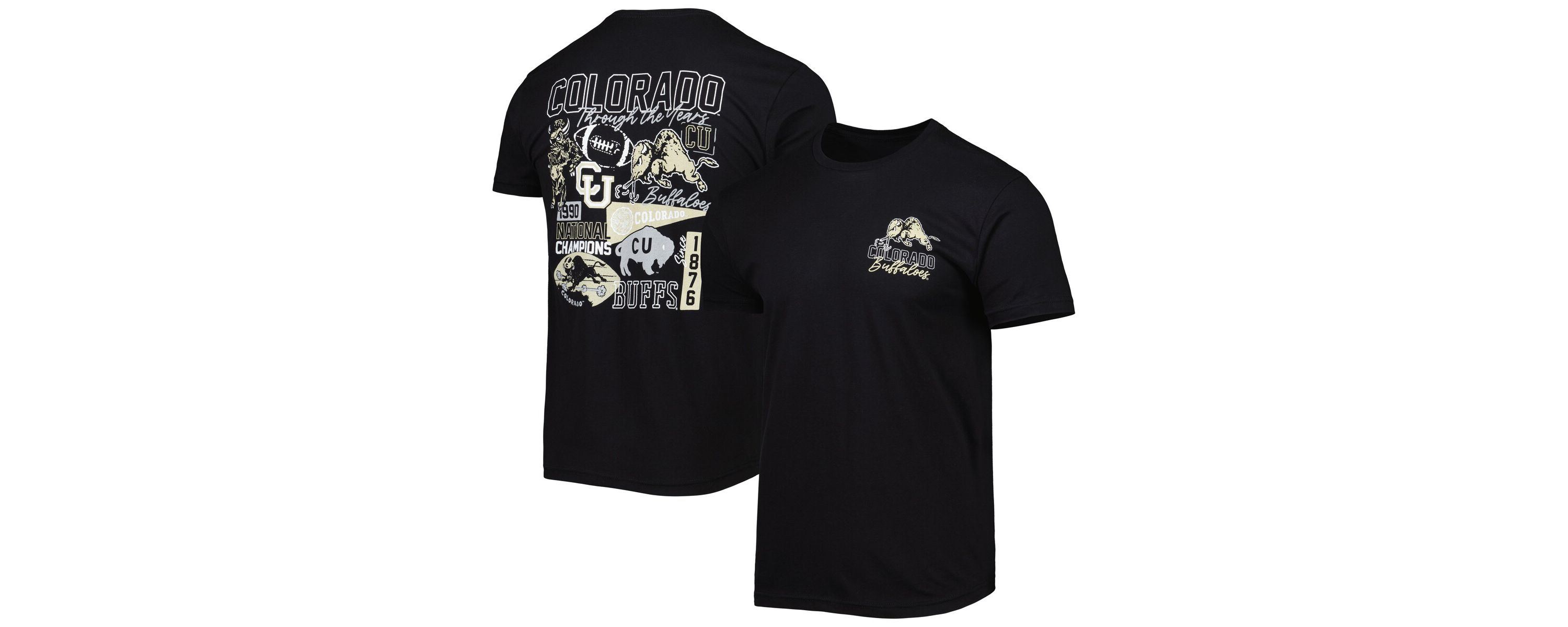 NCAA Colorado Buffaloes Vintage Through the Years 2-Hit T-Shirt
