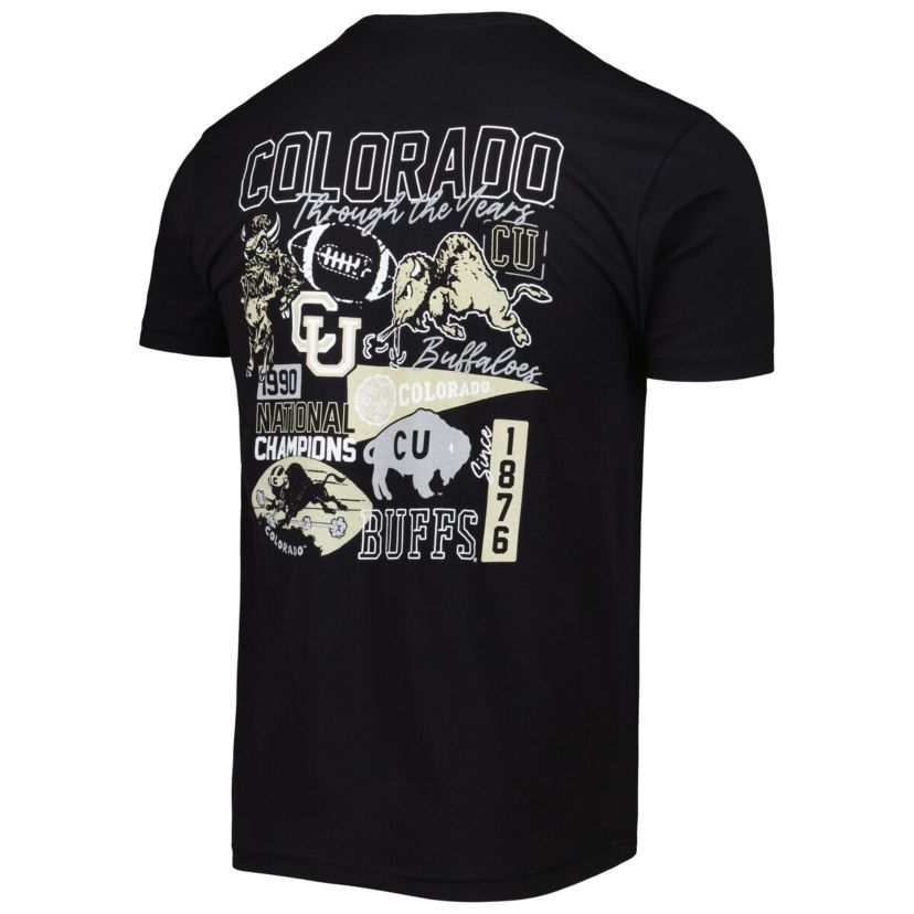 NCAA Colorado Buffaloes Vintage Through the Years 2-Hit T-Shirt