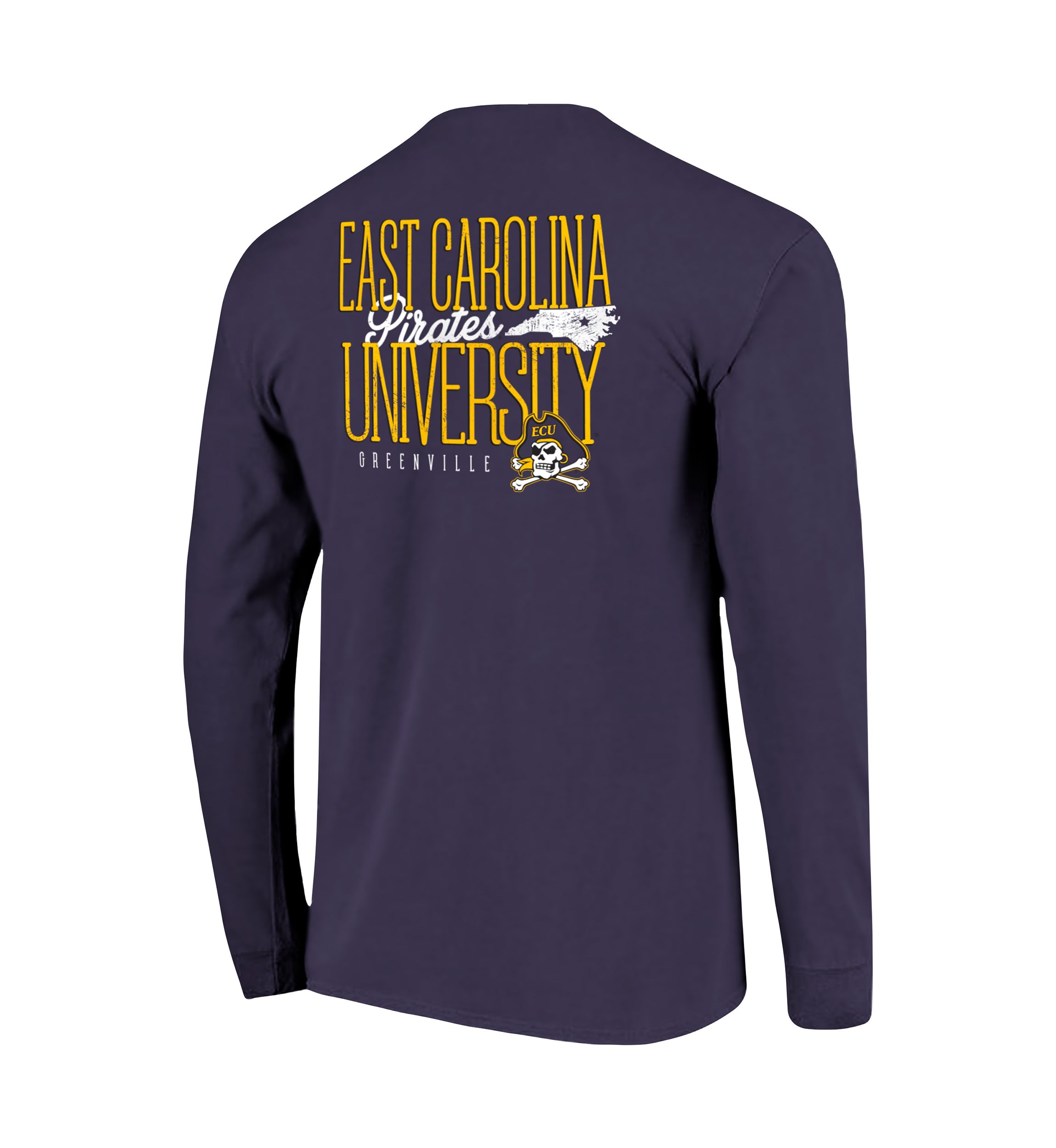 NCAA East Carolina Pirates Tall Type State Long Sleeve T-Shirt