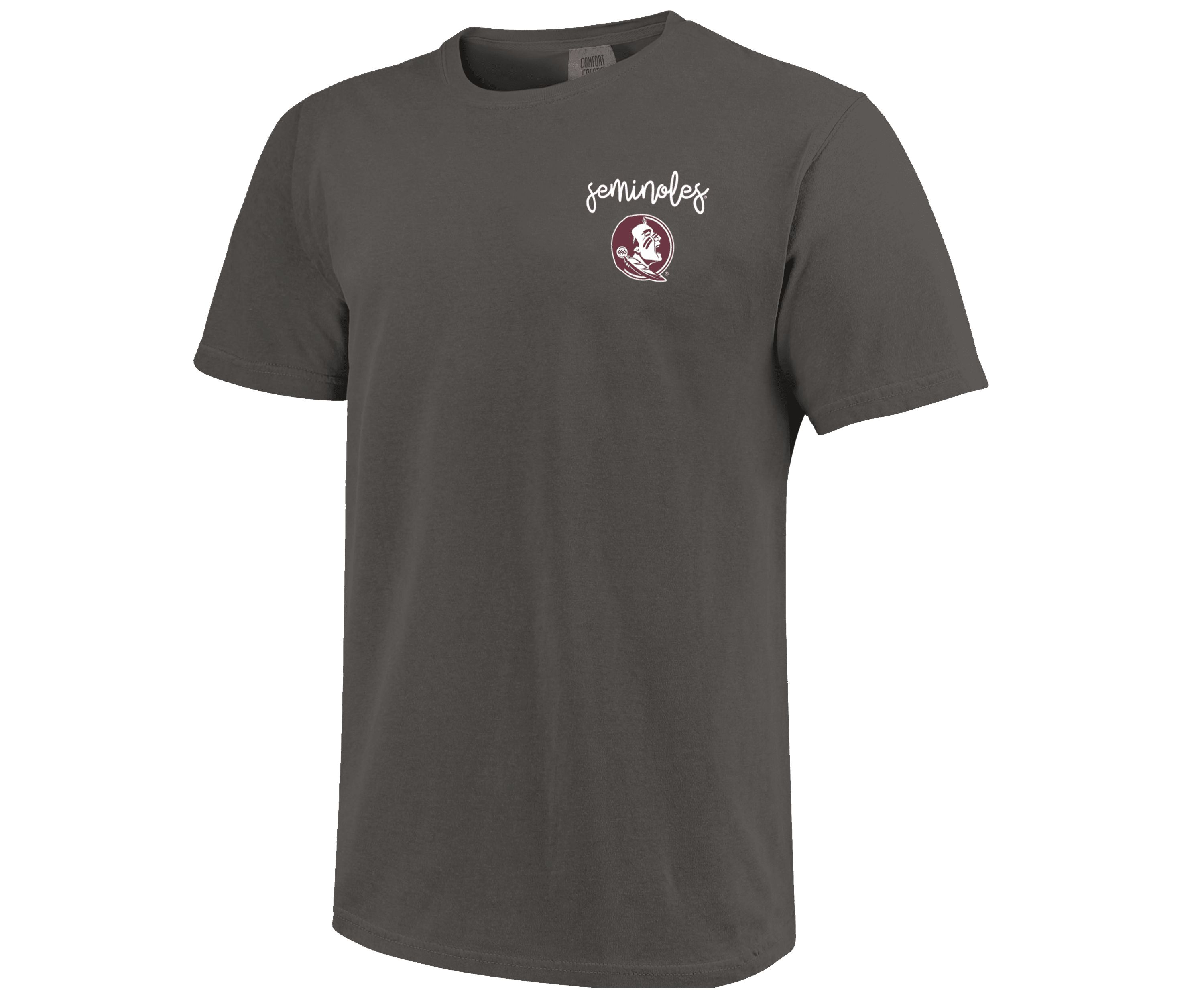 Image One Florida State Seminoles Circle Pattern With State Script Short Sleeve T-Shirt