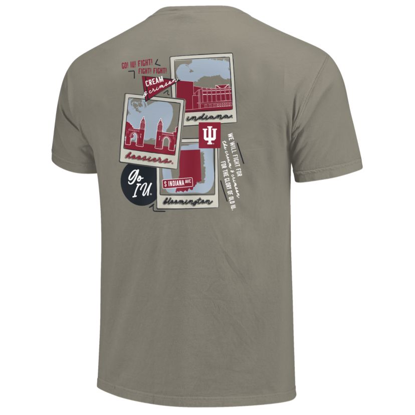 Image One Indiana Hoosiers Campus Polaroids Short Sleeve T-Shirt