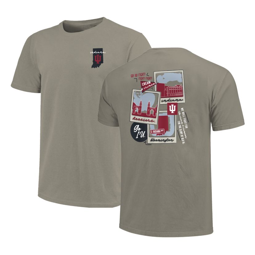 Image One Indiana Hoosiers Campus Polaroids Short Sleeve T-Shirt