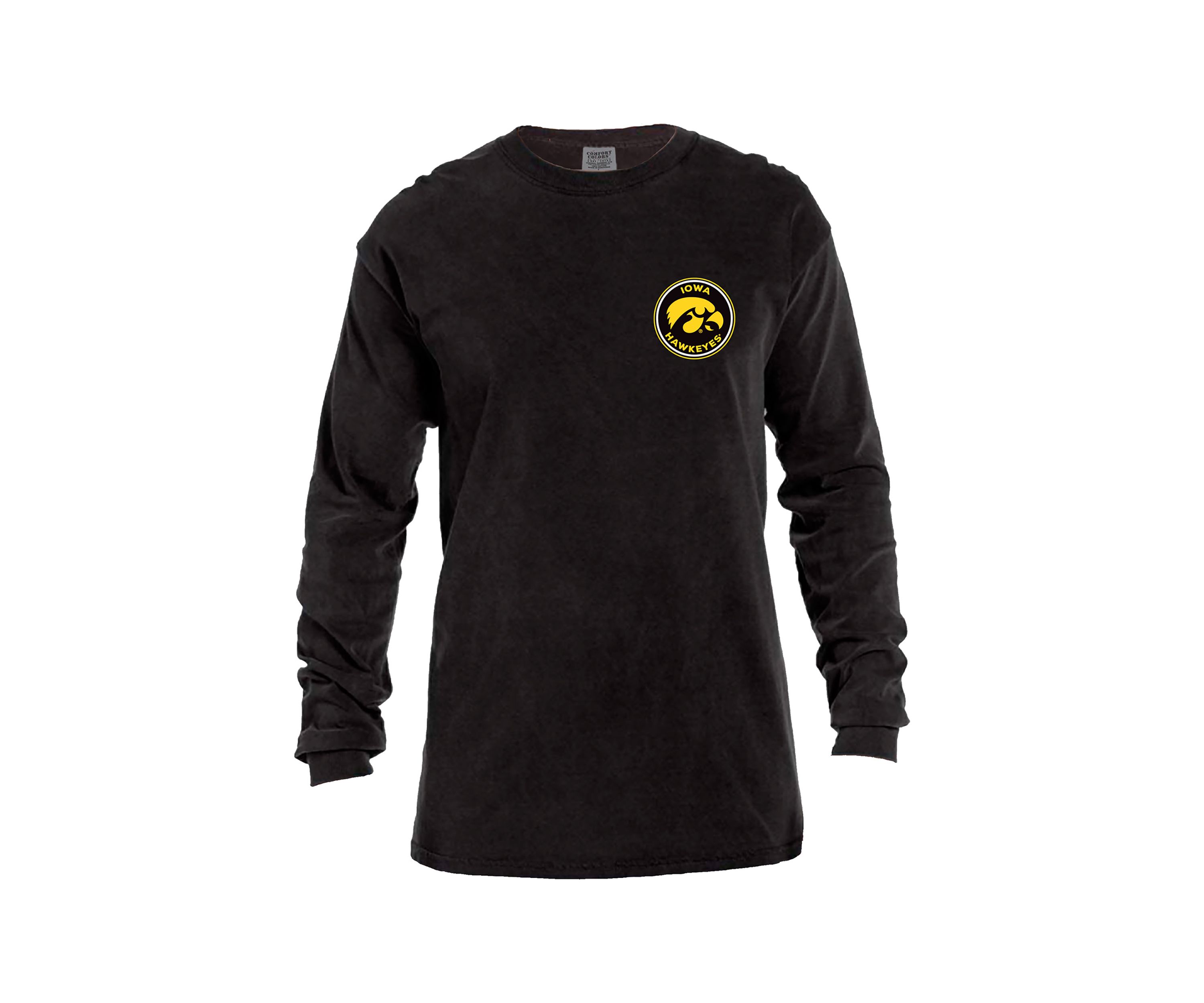 NCAA Iowa Hawkeyes Comfort Color Long Sleeve T-Shirt - Rounds