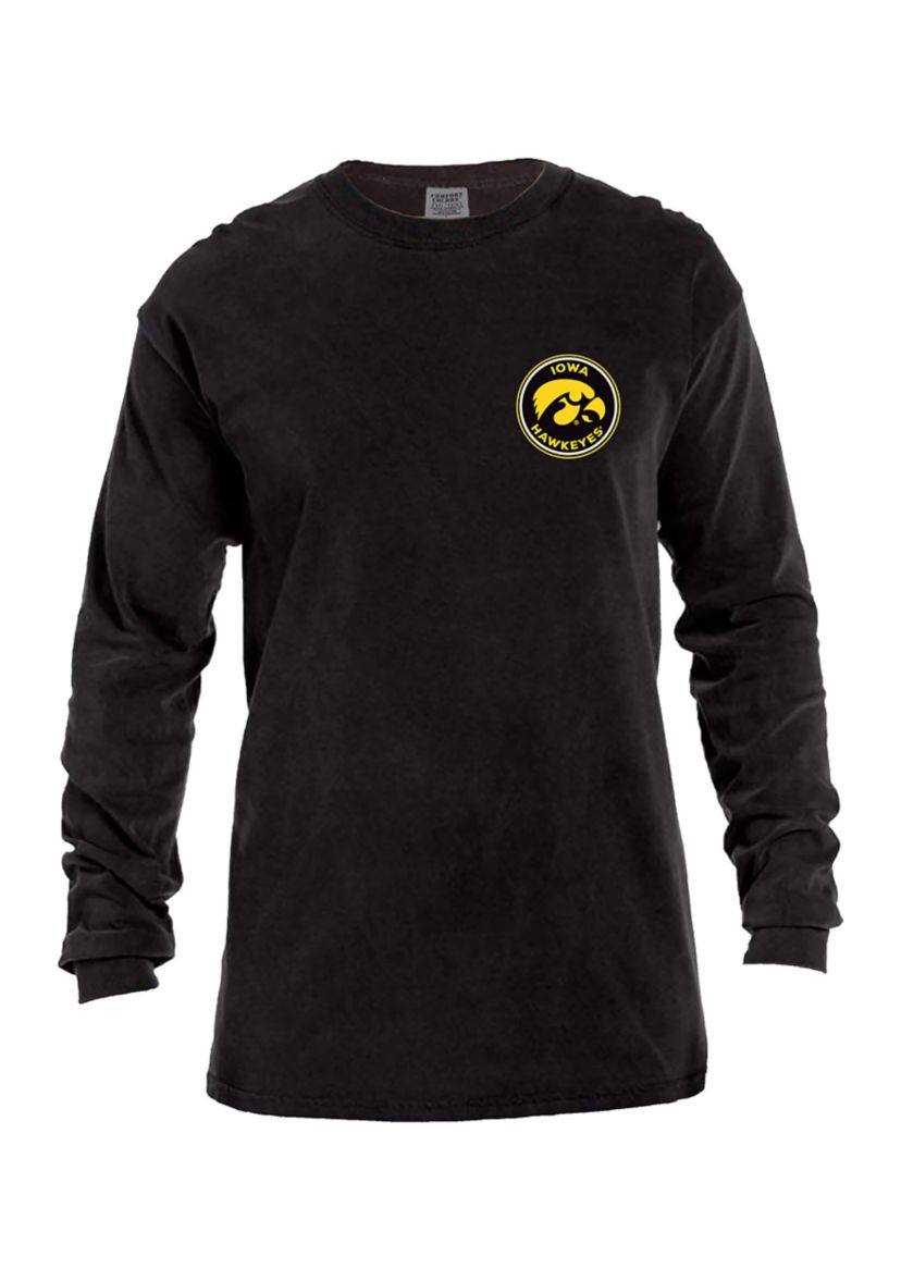 NCAA Iowa Hawkeyes Comfort Color Long Sleeve T-Shirt - Rounds