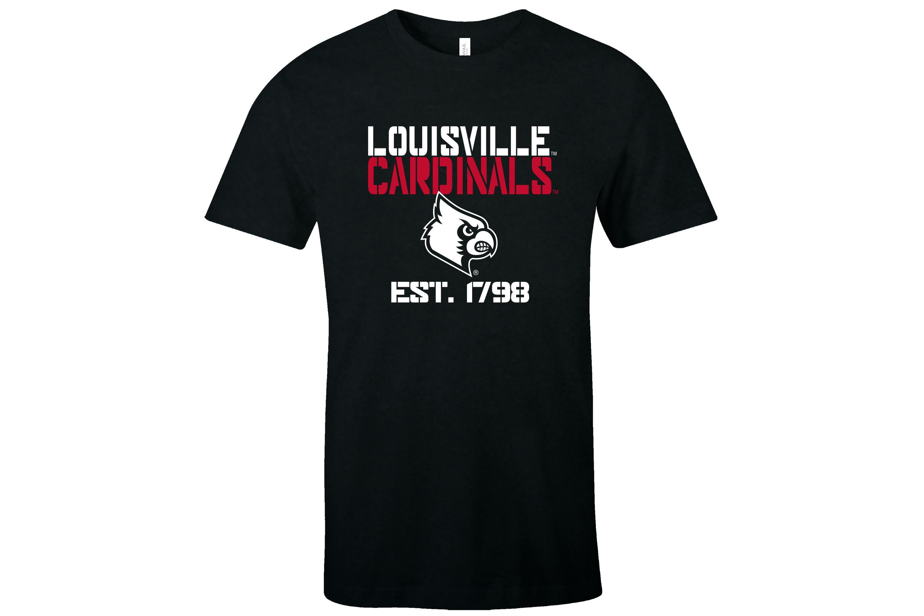Image One Louisville Cardinals Est Stack Short Sleeve T-Shirt