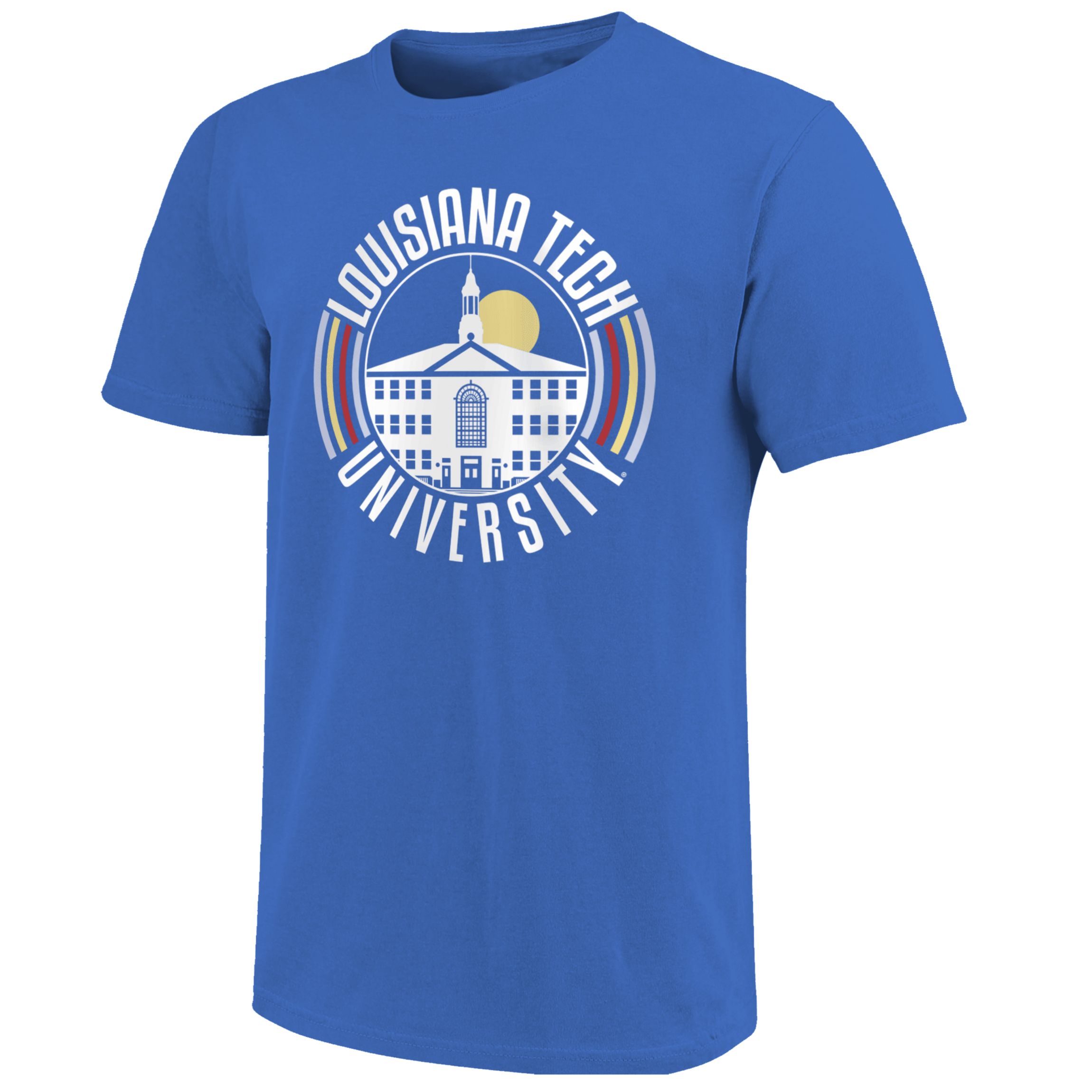 Image One Louisiana Tech Color Circles Building Short Sleeve T-Shirt