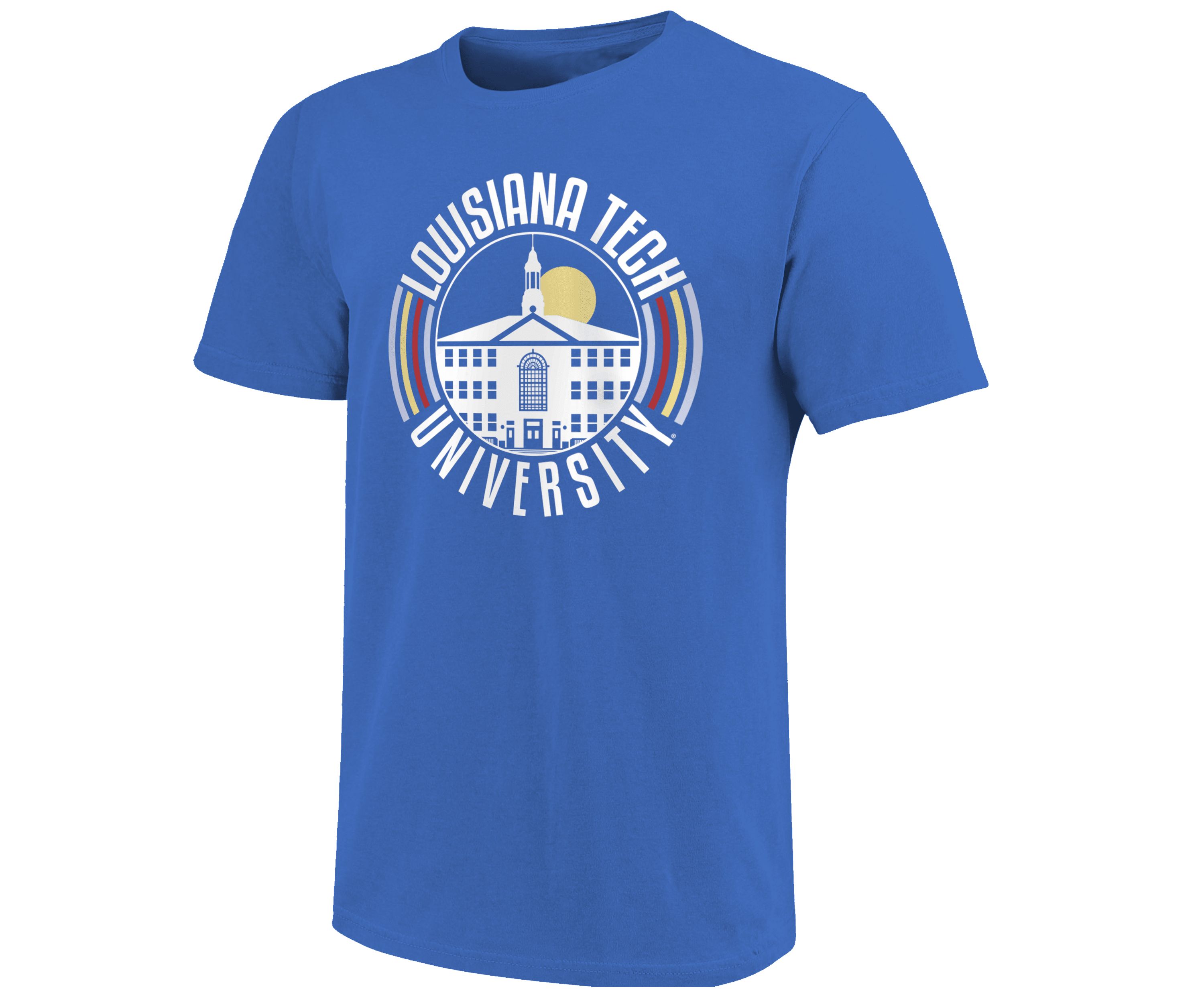 Image One Louisiana Tech Color Circles Building Short Sleeve T-Shirt