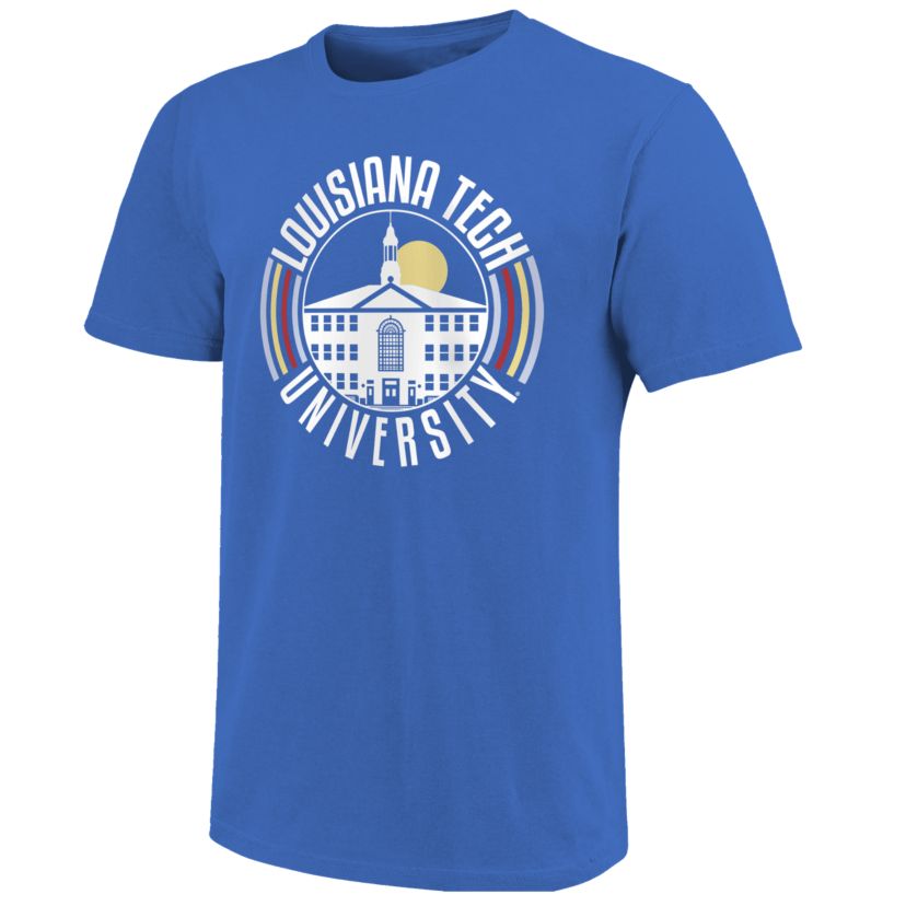 Image One Louisiana Tech Color Circles Building Short Sleeve T-Shirt