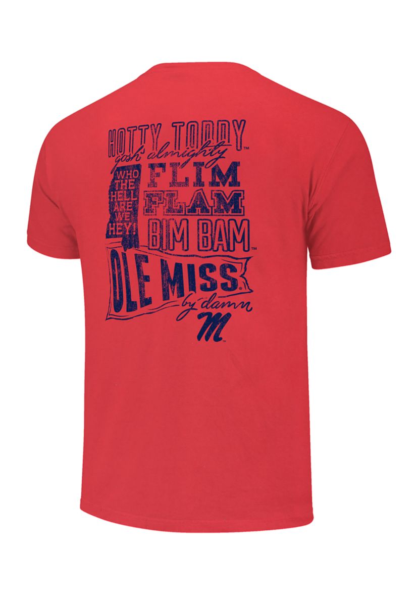 NCAA Ole Miss Rebels Fight Song Flag Graphic T-Shirt