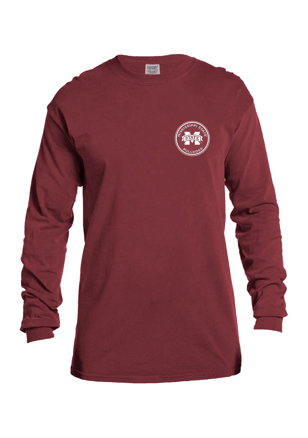 NCAA Mississippi State Bulldogs Comfort Color Long Sleeve T-Shirt - Rounds