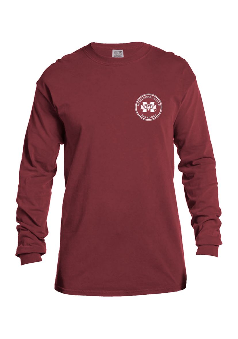 NCAA Mississippi State Bulldogs Comfort Color Long Sleeve T-Shirt - Rounds