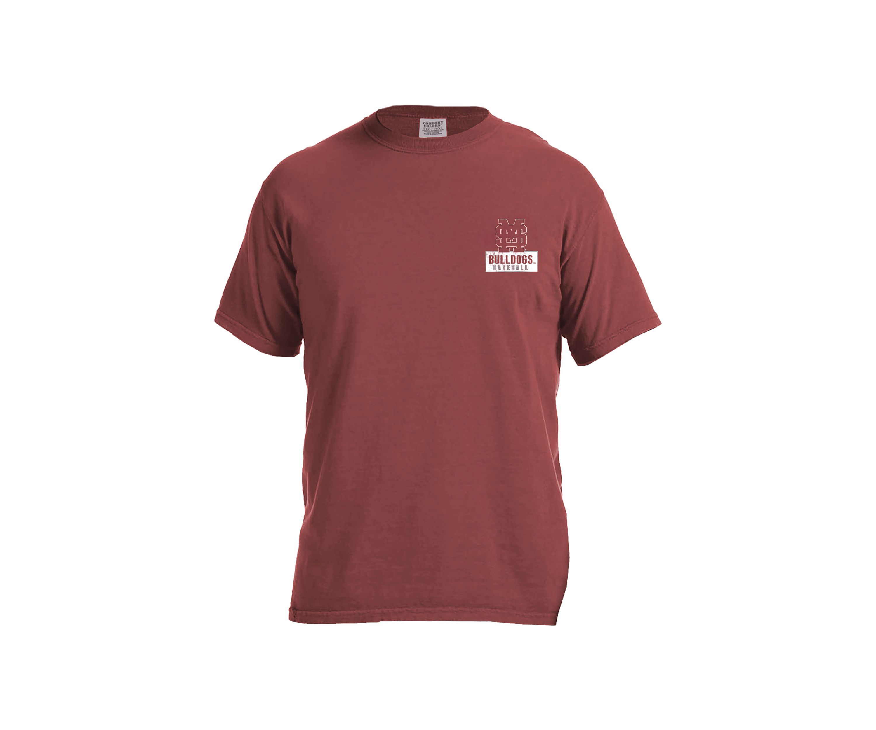 NCAA Mississippi State Bulldogs Comfort Color T-Shirt - Vintage Baseball Flag 
