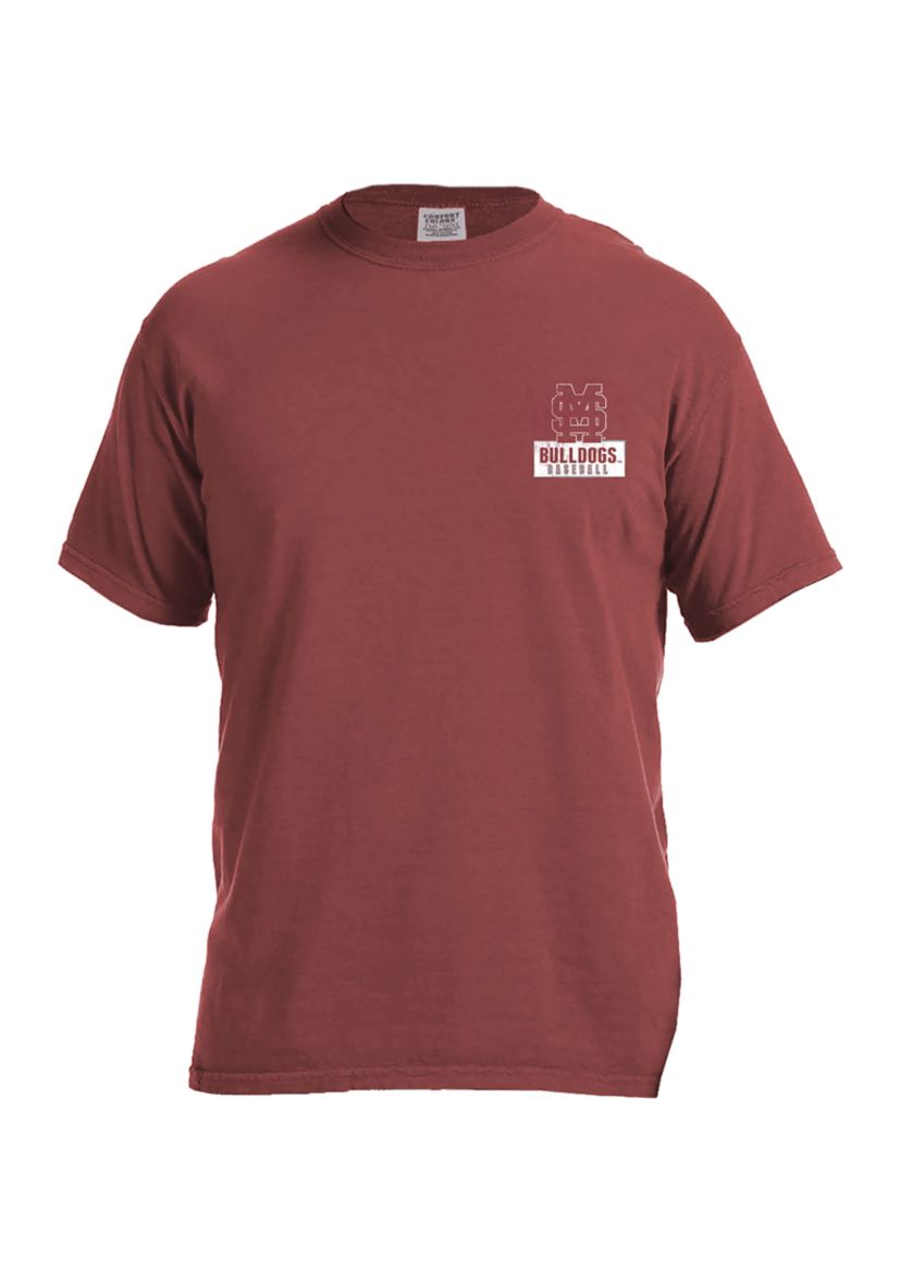 NCAA Mississippi State Bulldogs Comfort Color T-Shirt - Vintage Baseball Flag 