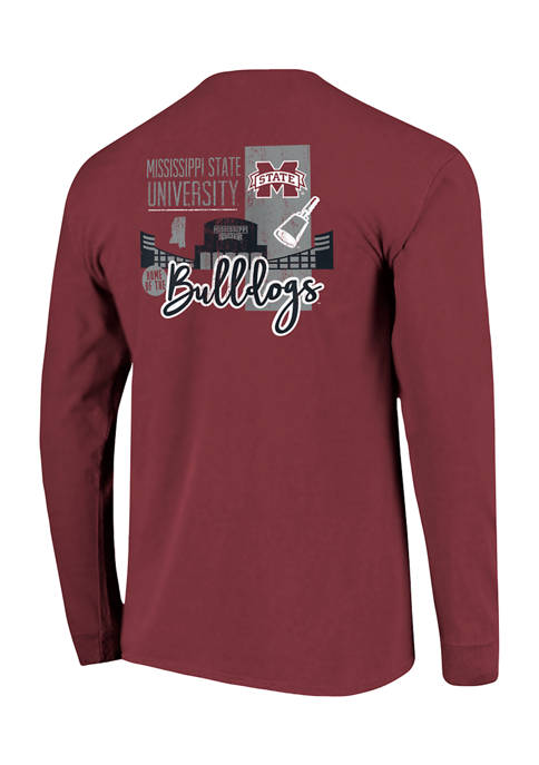 NCAA Mississippi State Bulldogs Building Stripe Long Sleeve T-Shirt
