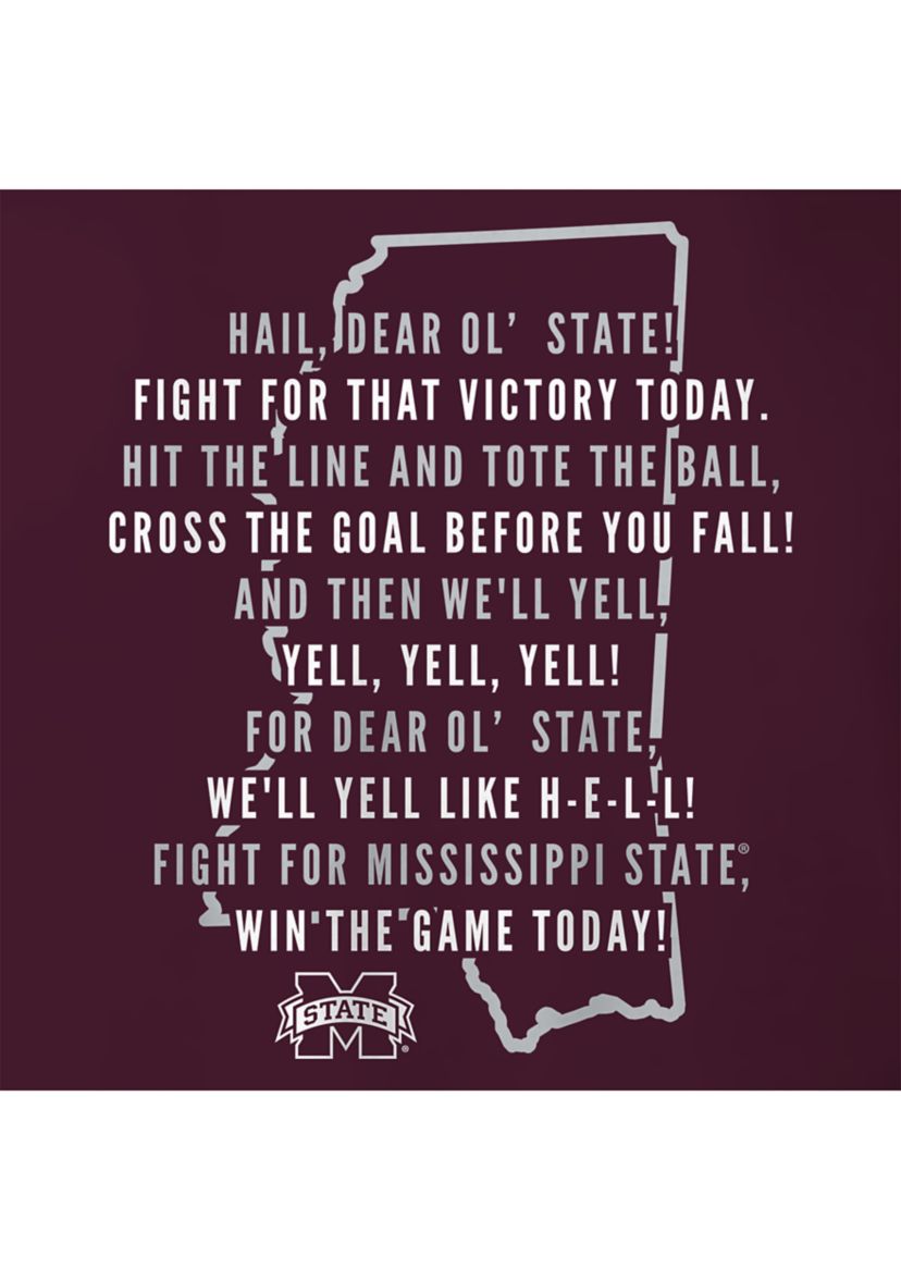 NCAA Mississippi State Bulldogs Fight Song Graphic T-Shirt